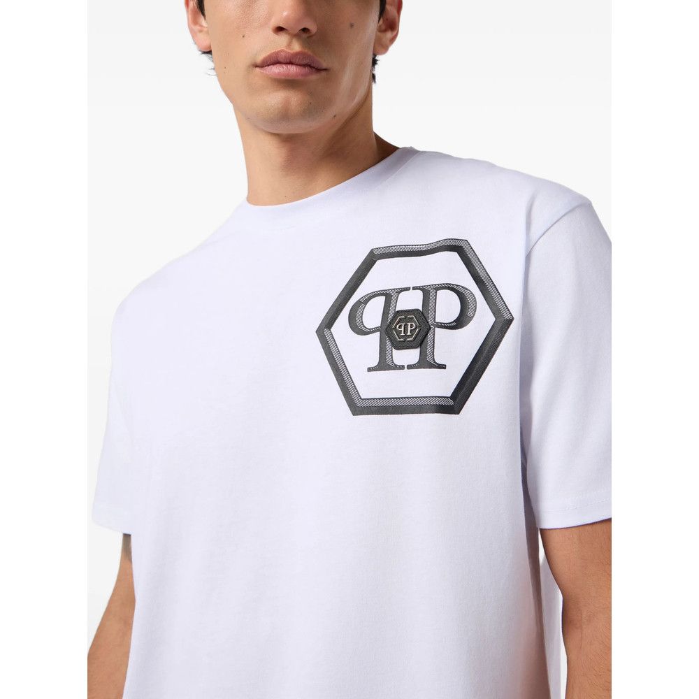 Philipp Plein Philipp Plein WHITE T-Shirts & Vests - T-Shirts Size US L / EU 52-54 / 3 - 2 Thumbnail