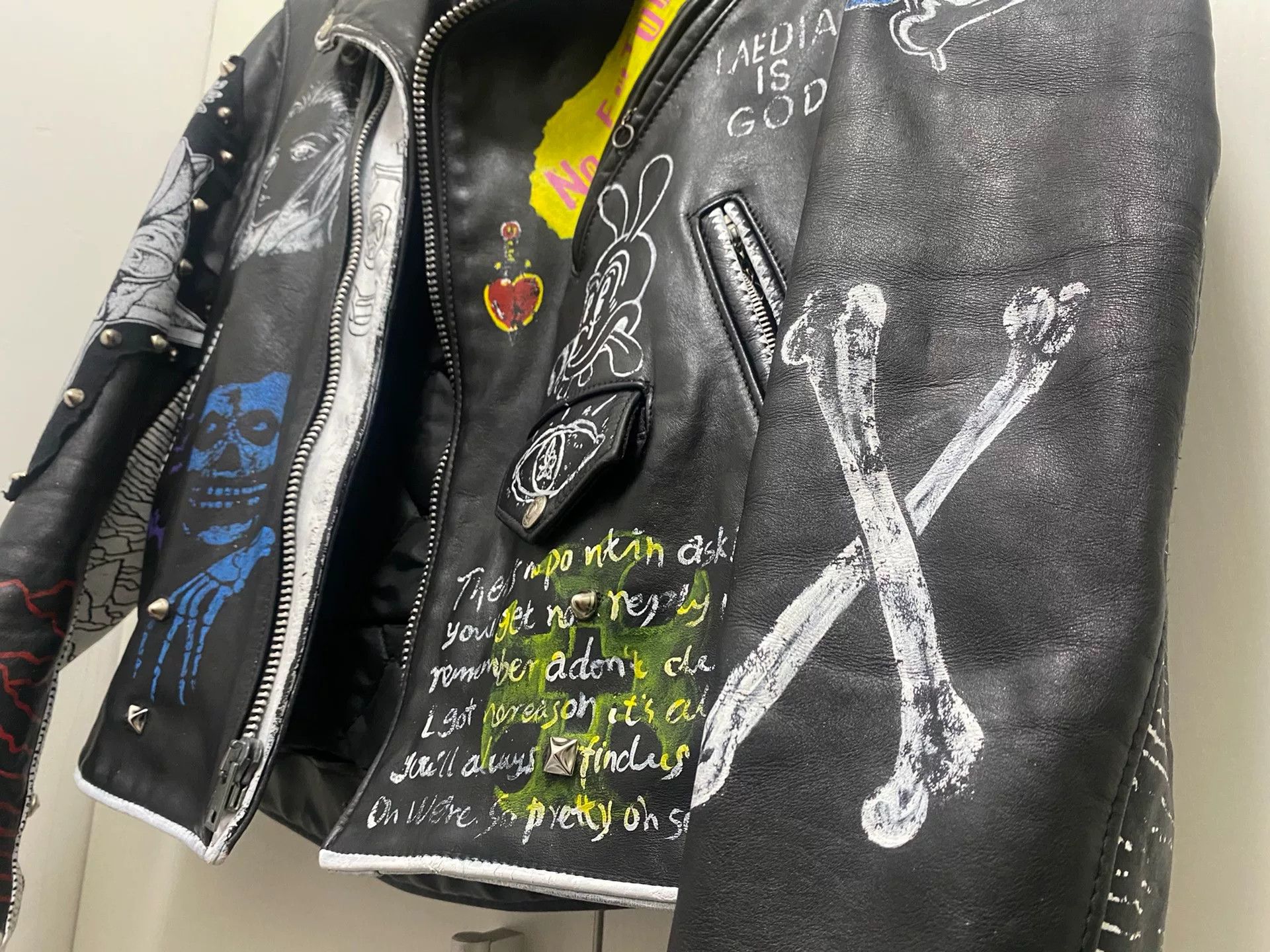 Schott Schott Hand-Painted Punk Leather Jacket Size US M / EU 48-50 / 2 - 5 Thumbnail