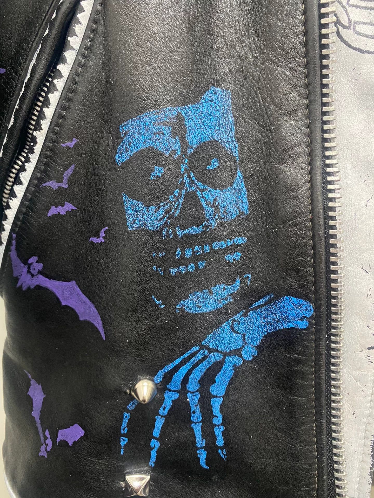 Schott Schott Hand-Painted Punk Leather Jacket Size US M / EU 48-50 / 2 - 3 Thumbnail