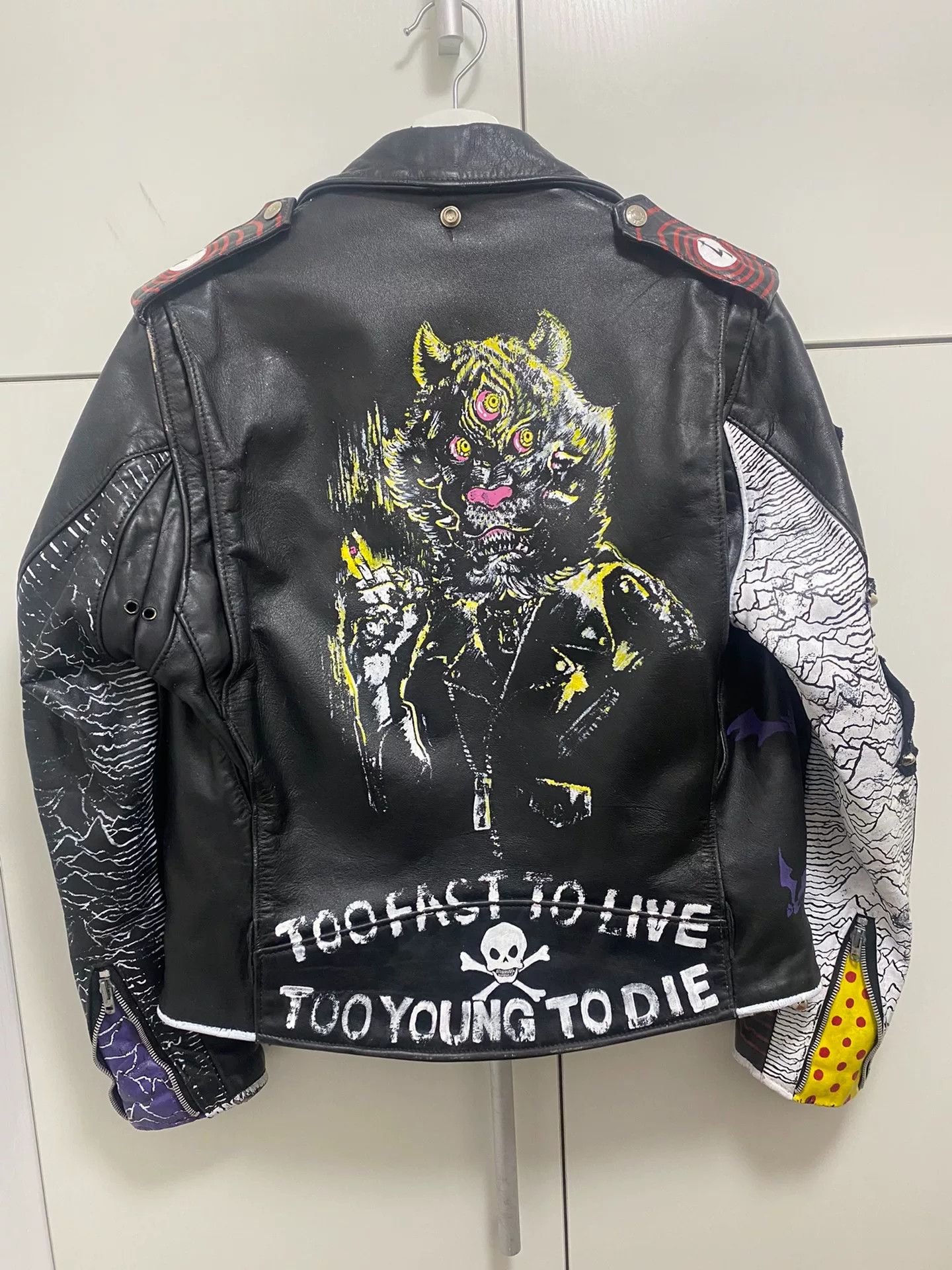 Schott Schott Hand-Painted Punk Leather Jacket Size US M / EU 48-50 / 2 - 2 Thumbnail