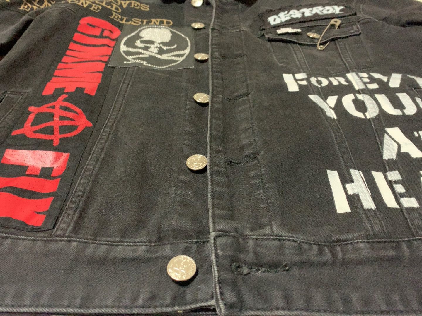 Vivienne Westwood Remake Punk Rock Studded Black Denim Jacket Size US M / EU 48-50 / 2 - 9 Thumbnail