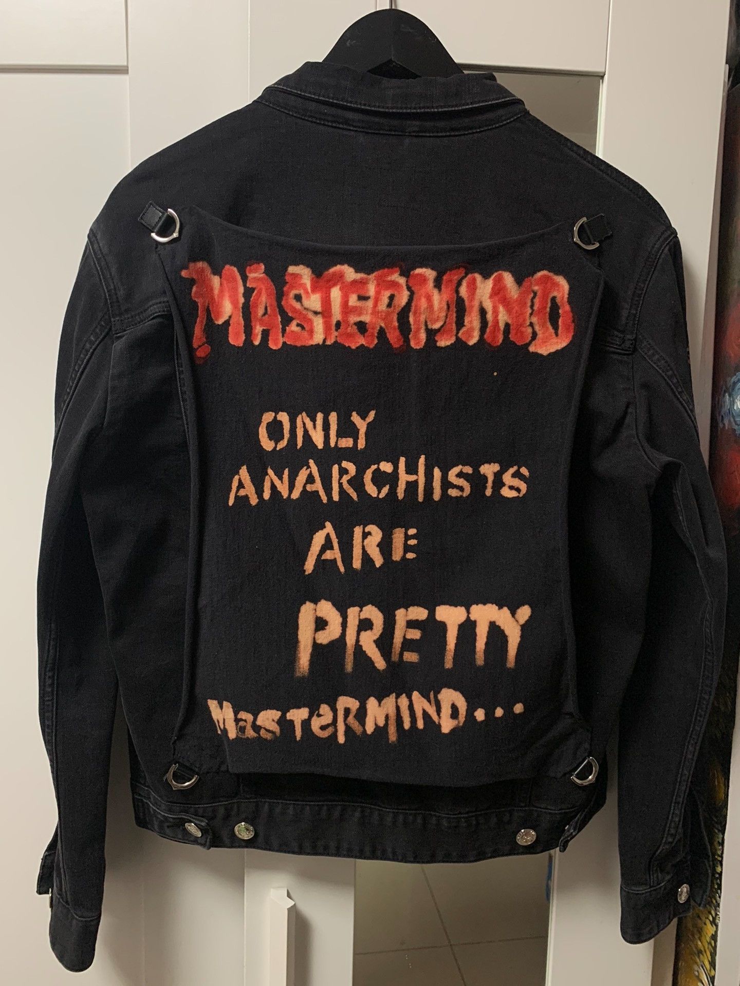 Vivienne Westwood Remake Punk Rock Studded Black Denim Jacket Size US M / EU 48-50 / 2 - 2 Thumbnail