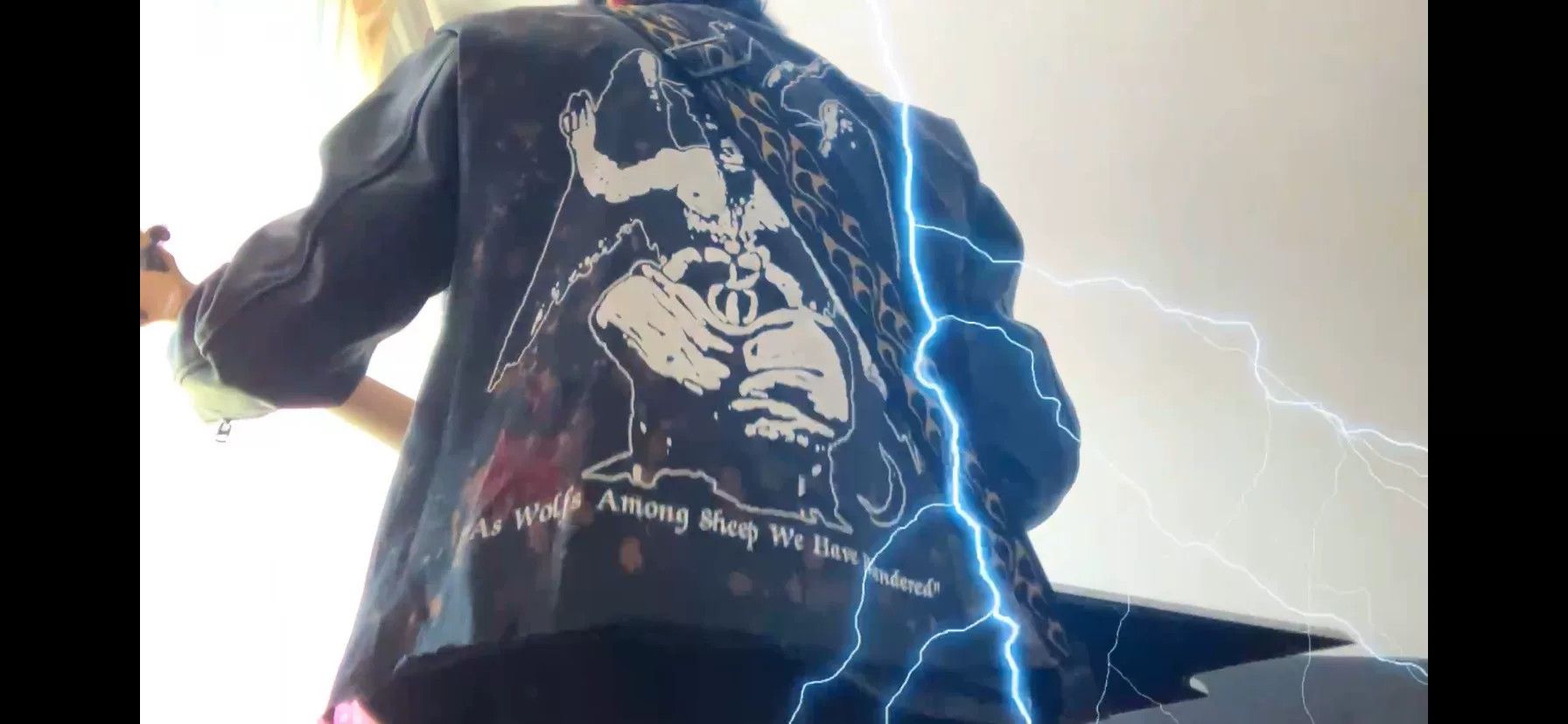 CGJoey Modified Black Metal Leather Jacket
