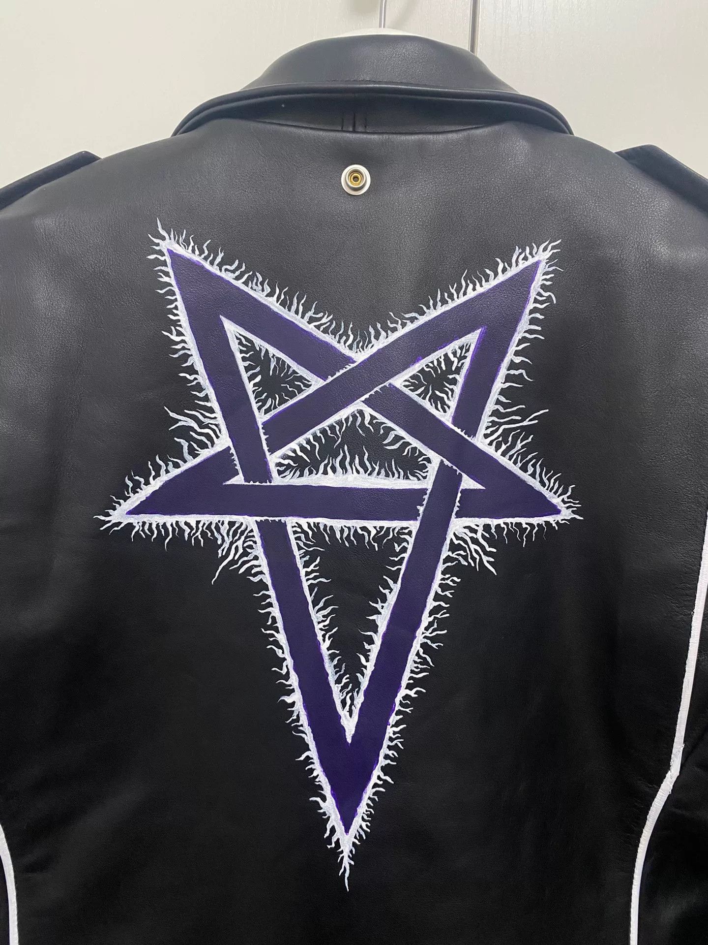 CGJoey Modified Black Metal Leather Jacket