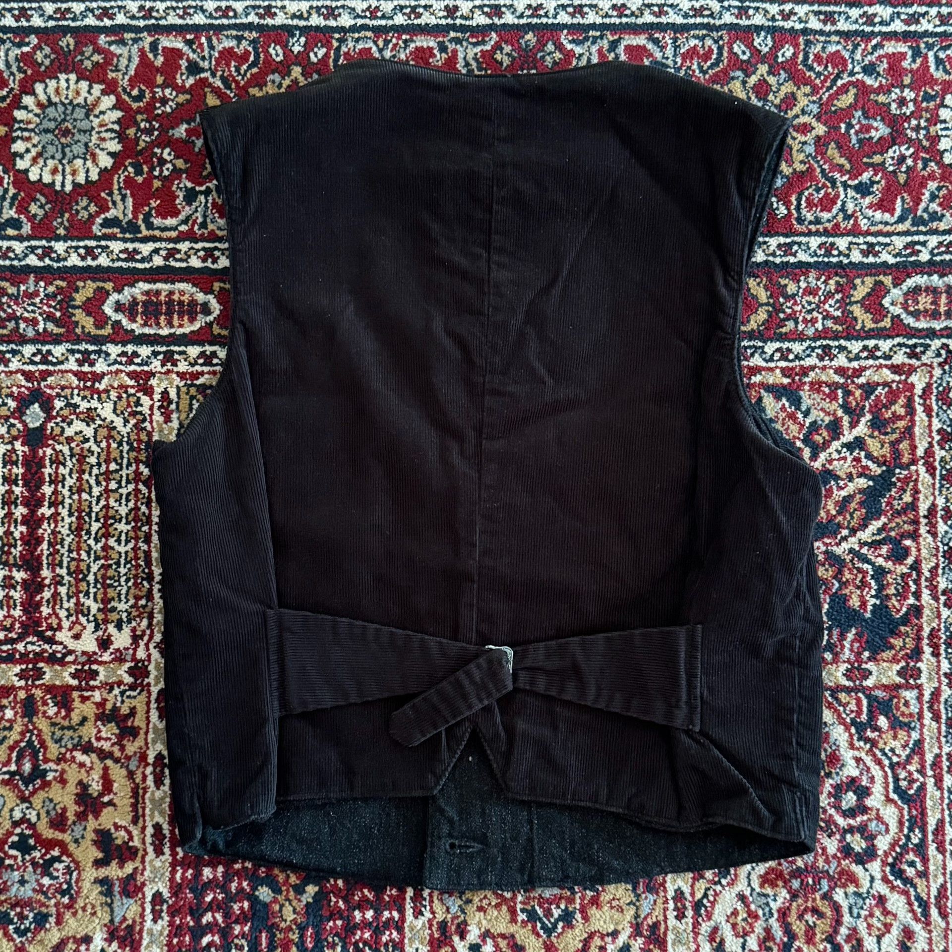 BLACK SIGN Black Corduroy Hunting Style Vest Size US M / EU 48-50 / 2 - 4 Thumbnail