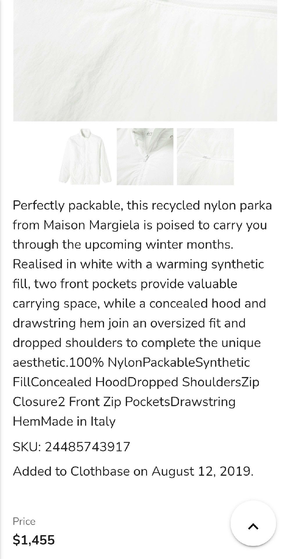 Maison Margiela Maison Margiela 19AW Packable Recycled Nylon Parka Size US M / EU 48-50 / 2 - 9 Thumbnail