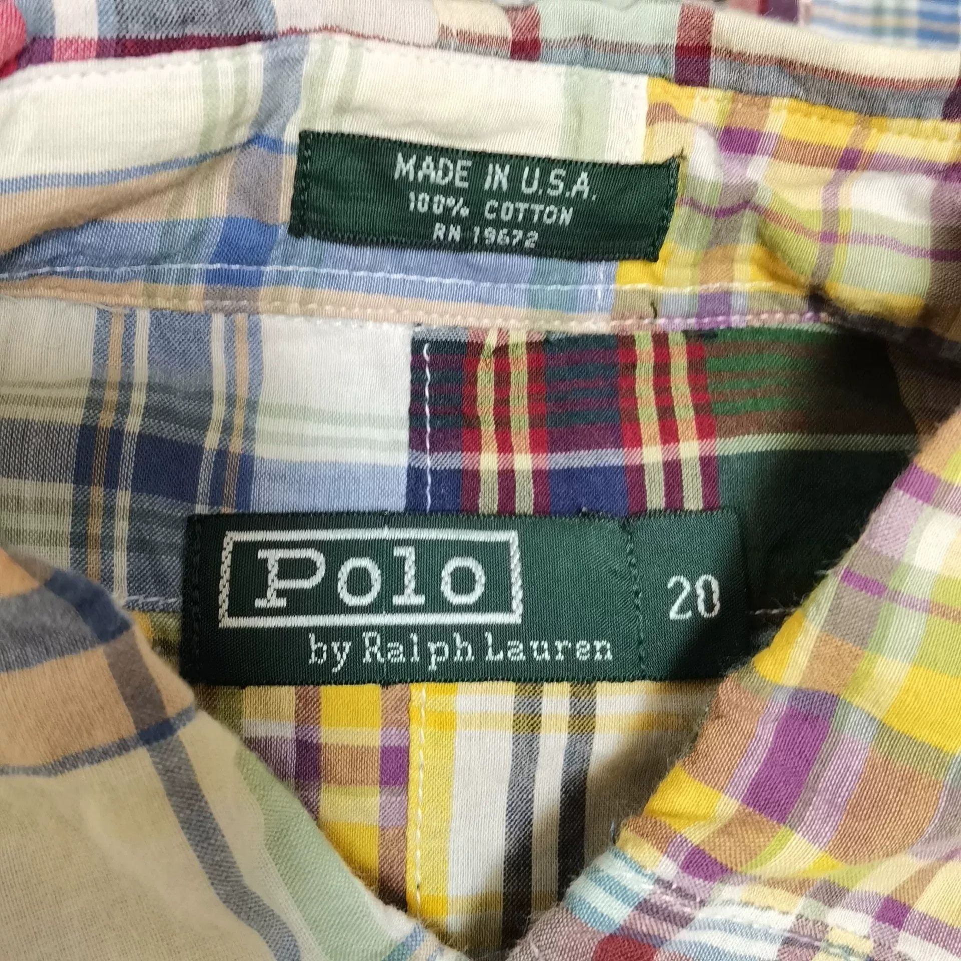 Polo Ralph Lauren Polo Ralph Lauren American Patchwork Shirt Size US M / EU 48-50 / 2 - 5 Thumbnail