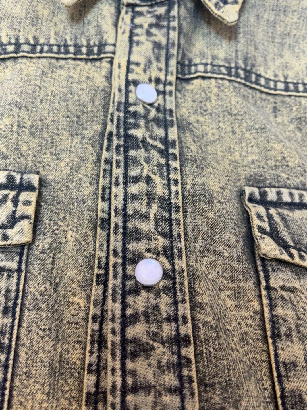 Balenciaga Balenciaga Yellow Distressed Denim Jacket Size US M / EU 48-50 / 2 - 3 Thumbnail