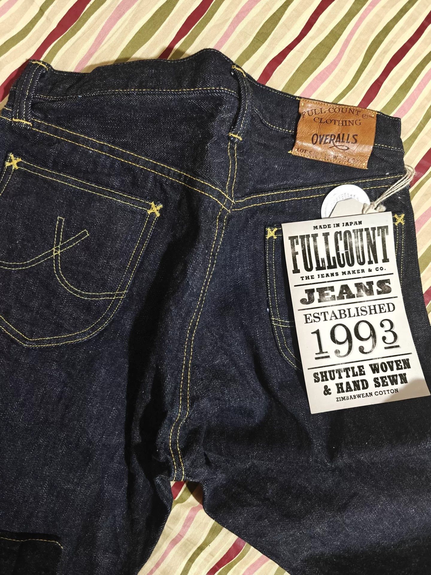 Full Count & Co. Full Count x DC S101 Zimbabwe Cotton Raw Denim Jeans Size US 30 / EU 46 - 6 Thumbnail