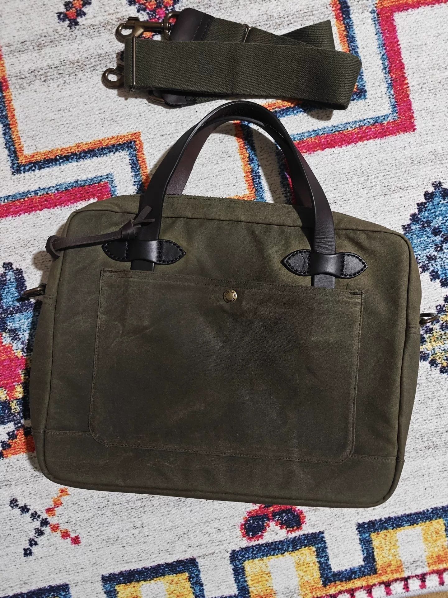 Filson Filson Millerain Waxed Canvas Briefcase Size ONE SIZE - 5 Thumbnail