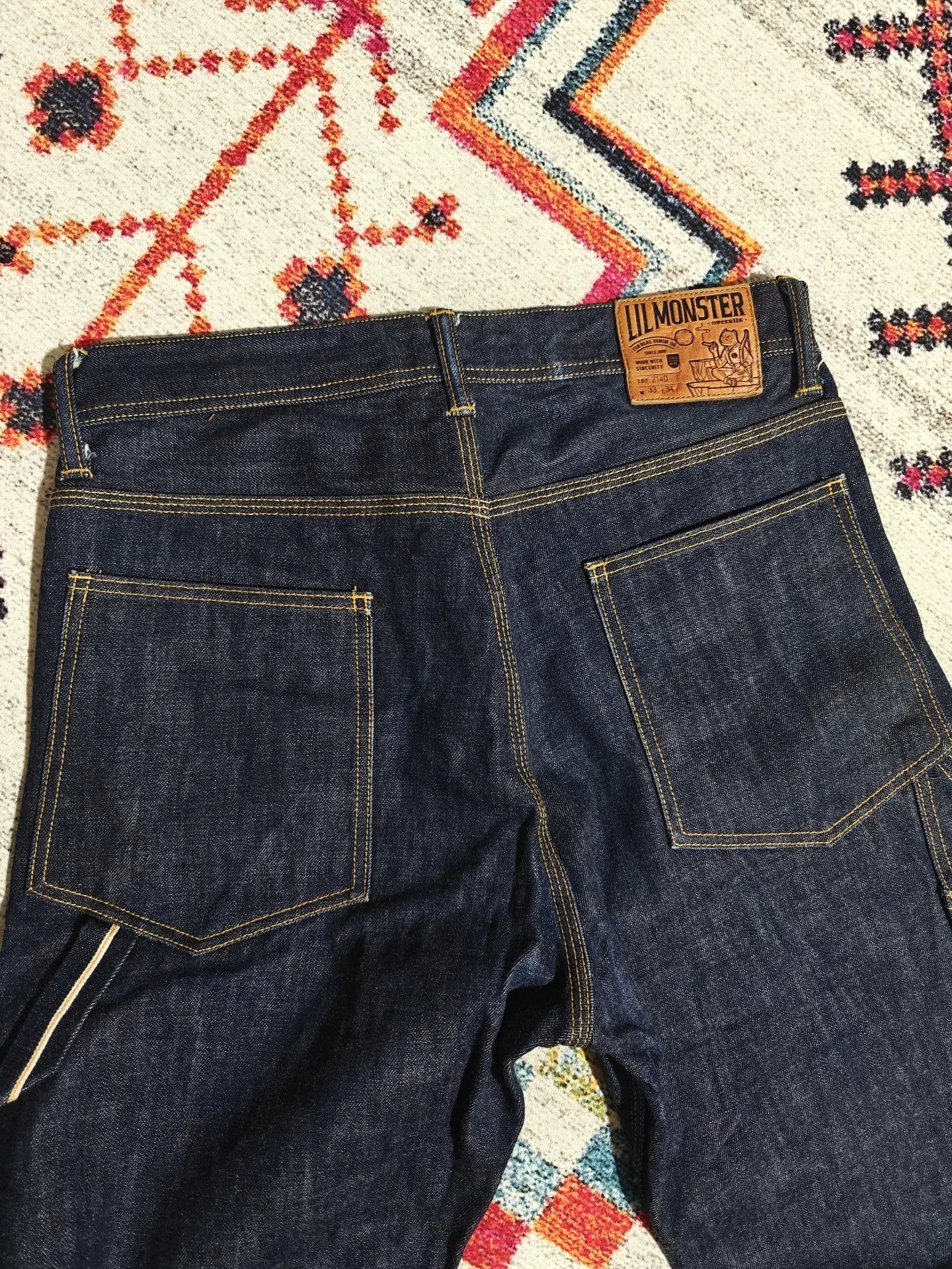 Denim Demon Lil Monster Raw Selvedge Vintage Jeans Size US 33 - 6 Thumbnail
