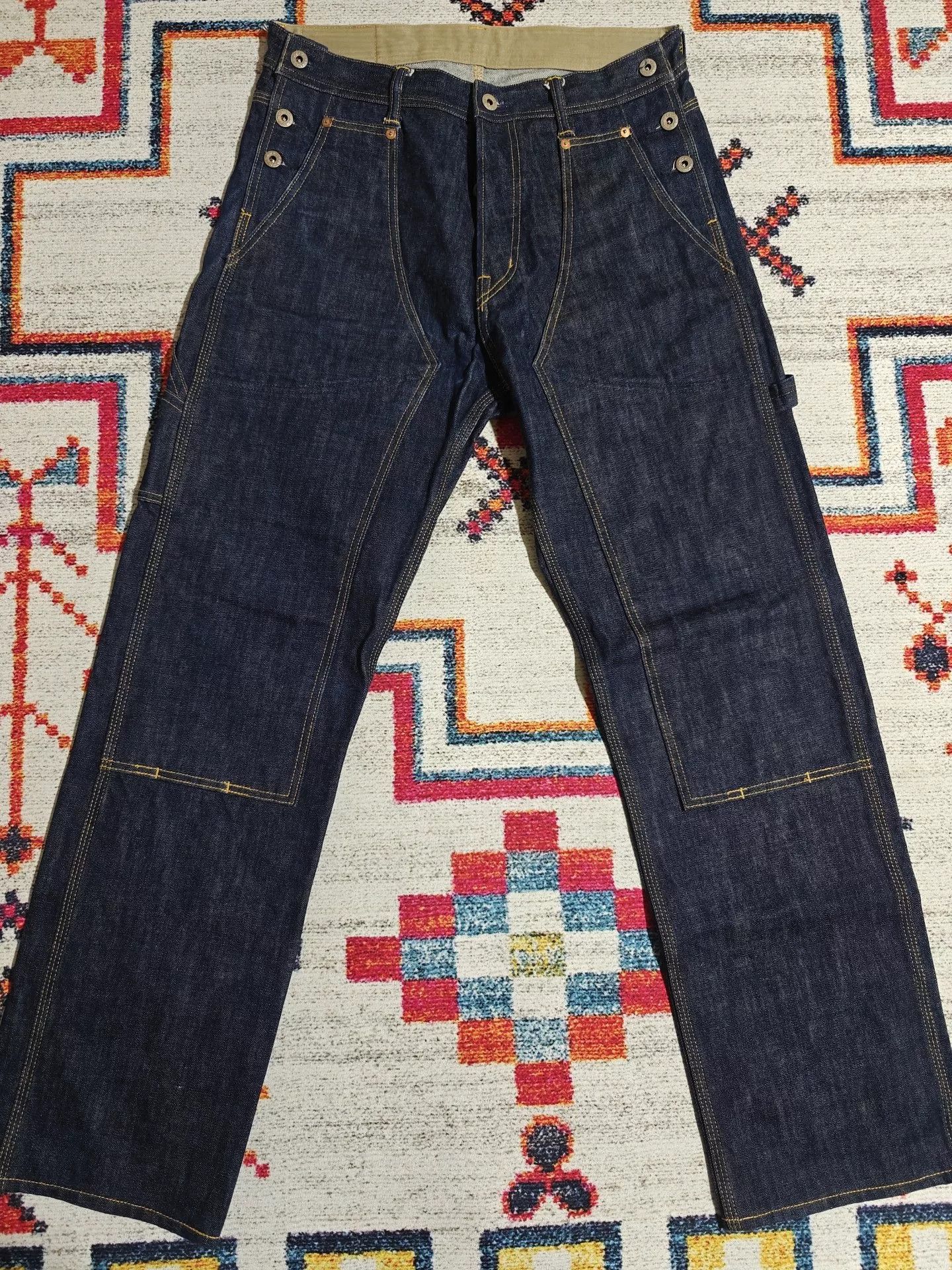 Denim Demon Lil Monster Raw Selvedge Vintage Jeans Size US 33 - 3 Thumbnail