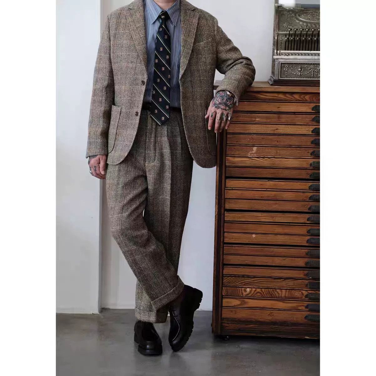 Vintage Labour Union Ivy Wool Tweed Vintage Jacket Size US S / EU 44-46 / 1 - 2 Thumbnail