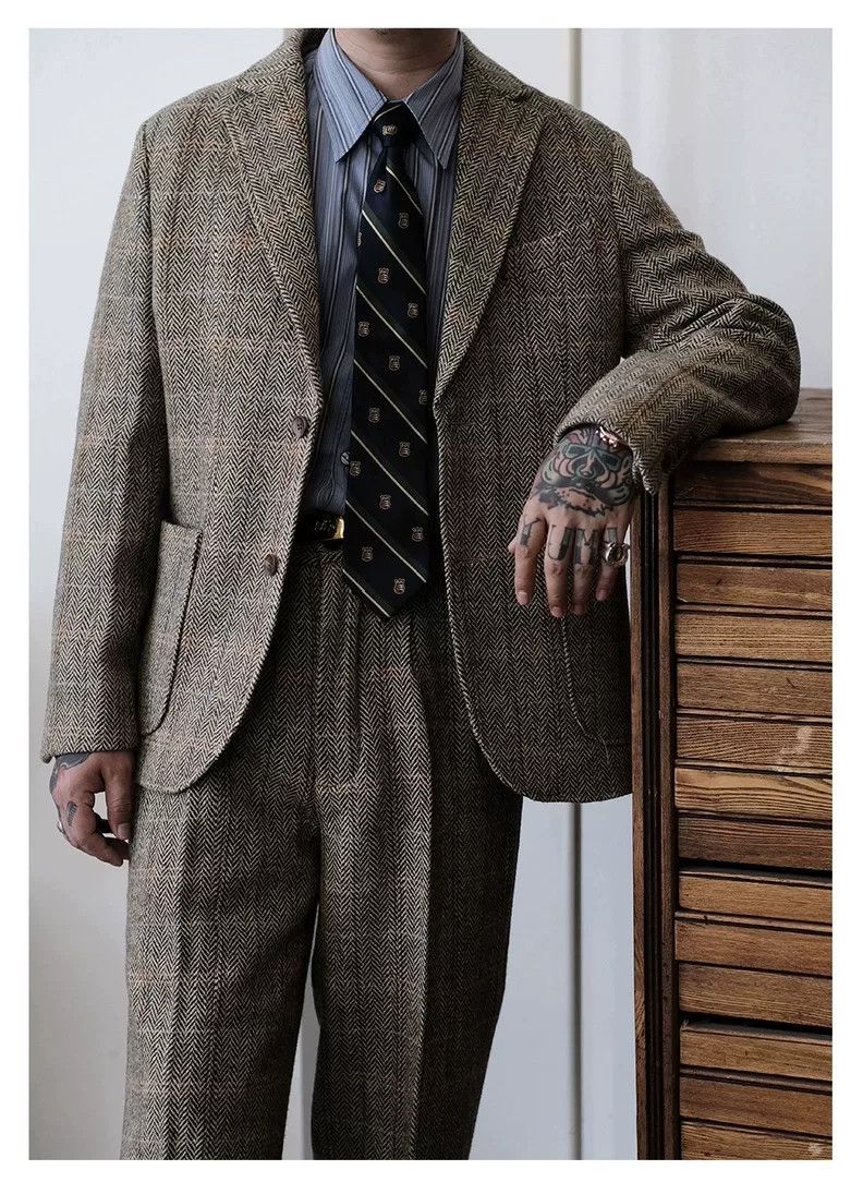Vintage Labour Union Ivy Wool Tweed Vintage Jacket Size US S / EU 44-46 / 1 - 3 Thumbnail