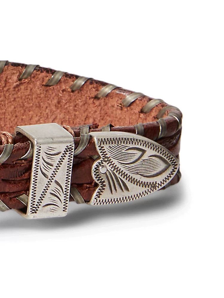 RRL Ralph Lauren Double RL RRL Hand-Carved Leather Bracelet Size ONE SIZE - 2 Thumbnail