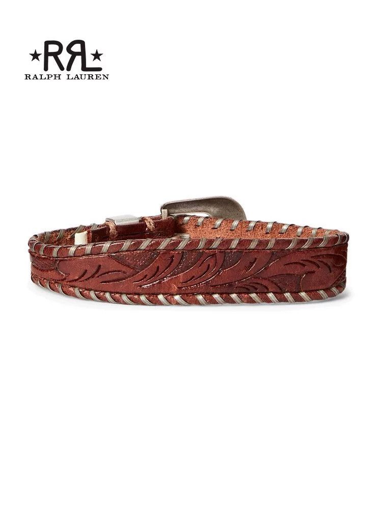 RRL Ralph Lauren Double RL RRL Hand-Carved Leather Bracelet Size ONE SIZE - 5 Thumbnail