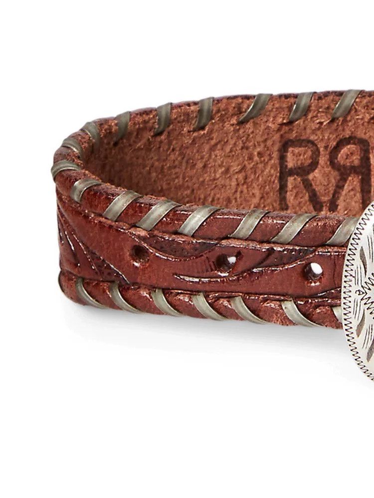 RRL Ralph Lauren Double RL RRL Hand-Carved Leather Bracelet Size ONE SIZE - 4 Thumbnail