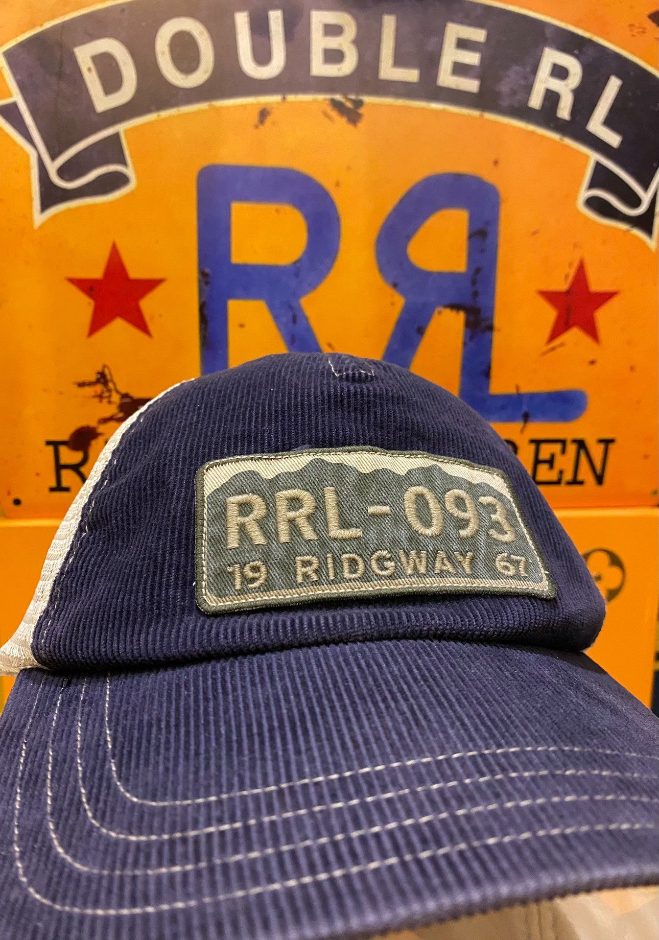 RRL Ralph Lauren RRL Early Rare Blue Gray Corduroy Trucker Cap Size ONE SIZE - 3 Thumbnail