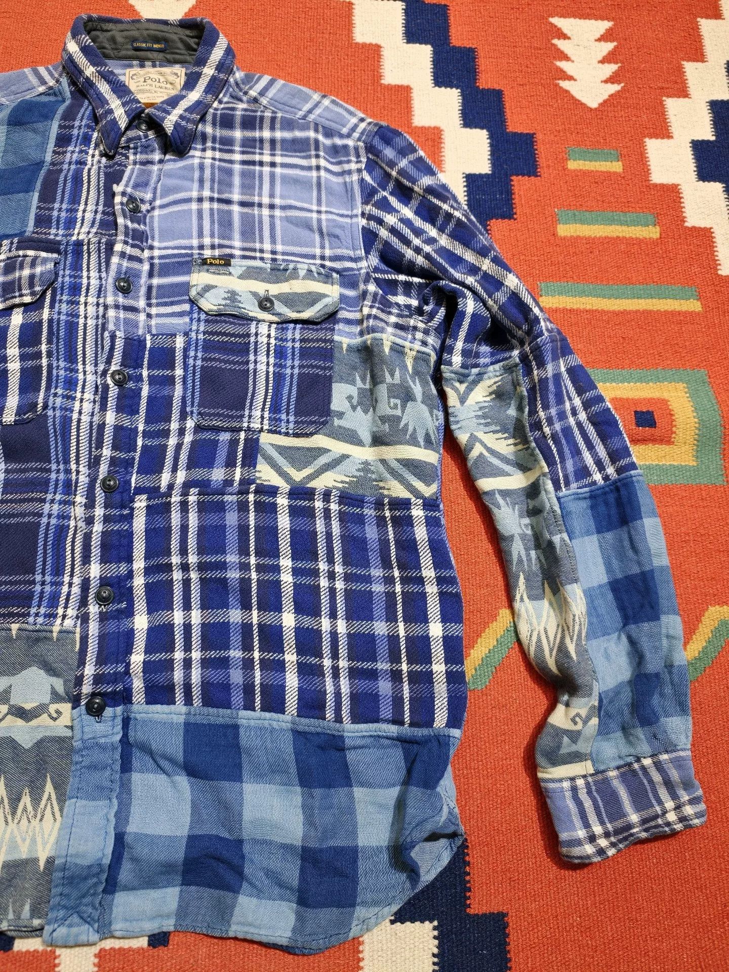 Polo Ralph Lauren Ralph Lauren RL Polo Indigo Patchwork Shirt Size US M / EU 48-50 / 2 - 4 Thumbnail