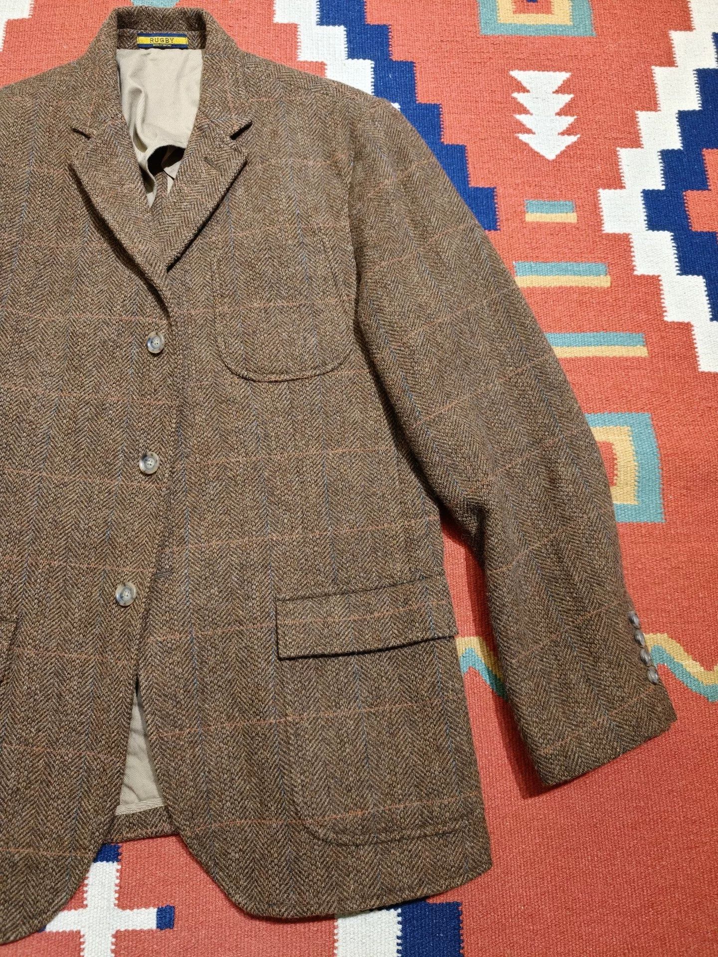 Rugby Ralph Lauren RL Rugby Wool Plaid Blazer Size US L / EU 52-54 / 3 - 3 Thumbnail