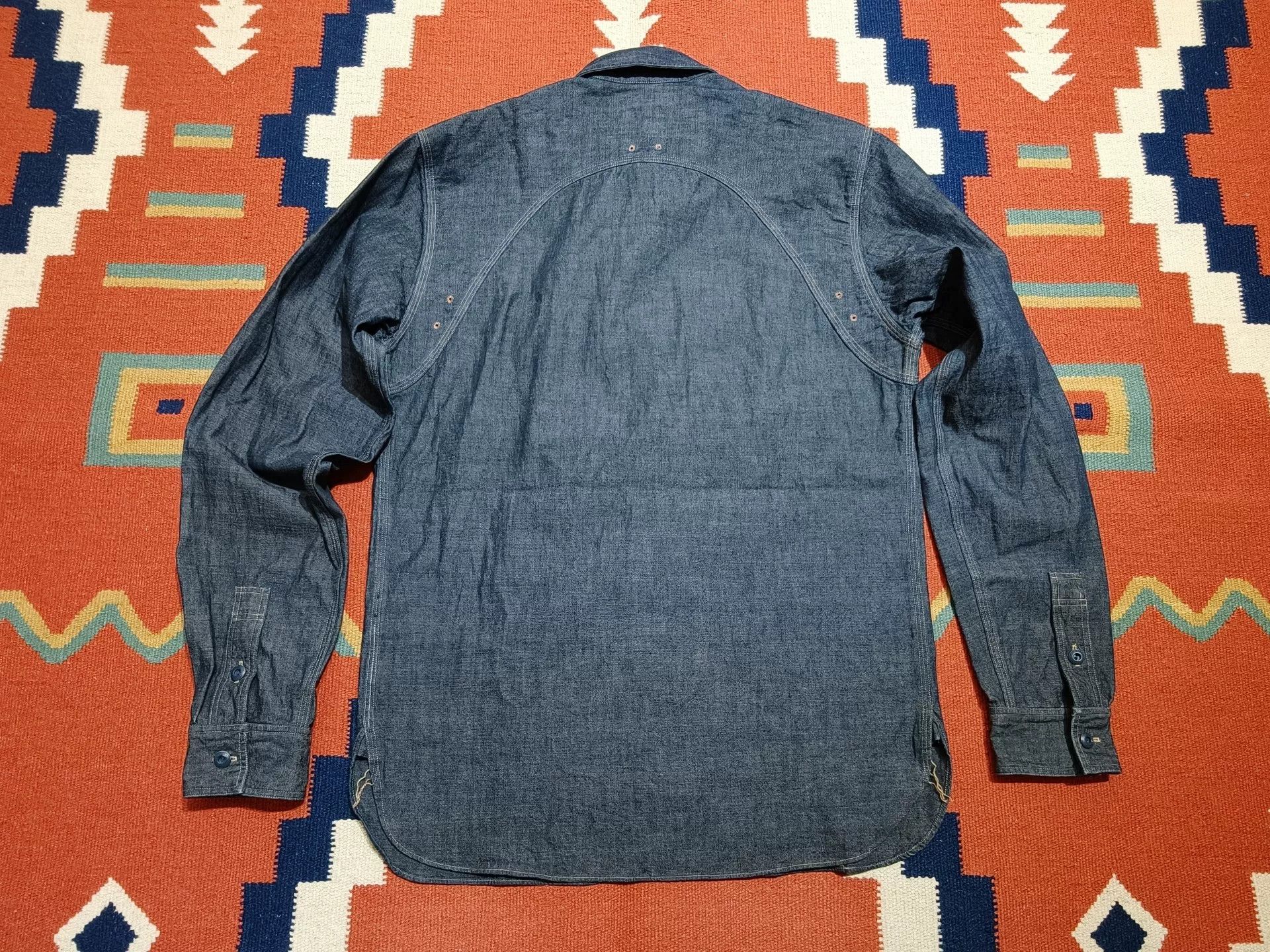 RRL Double RL Denim Oxford Work Shirt