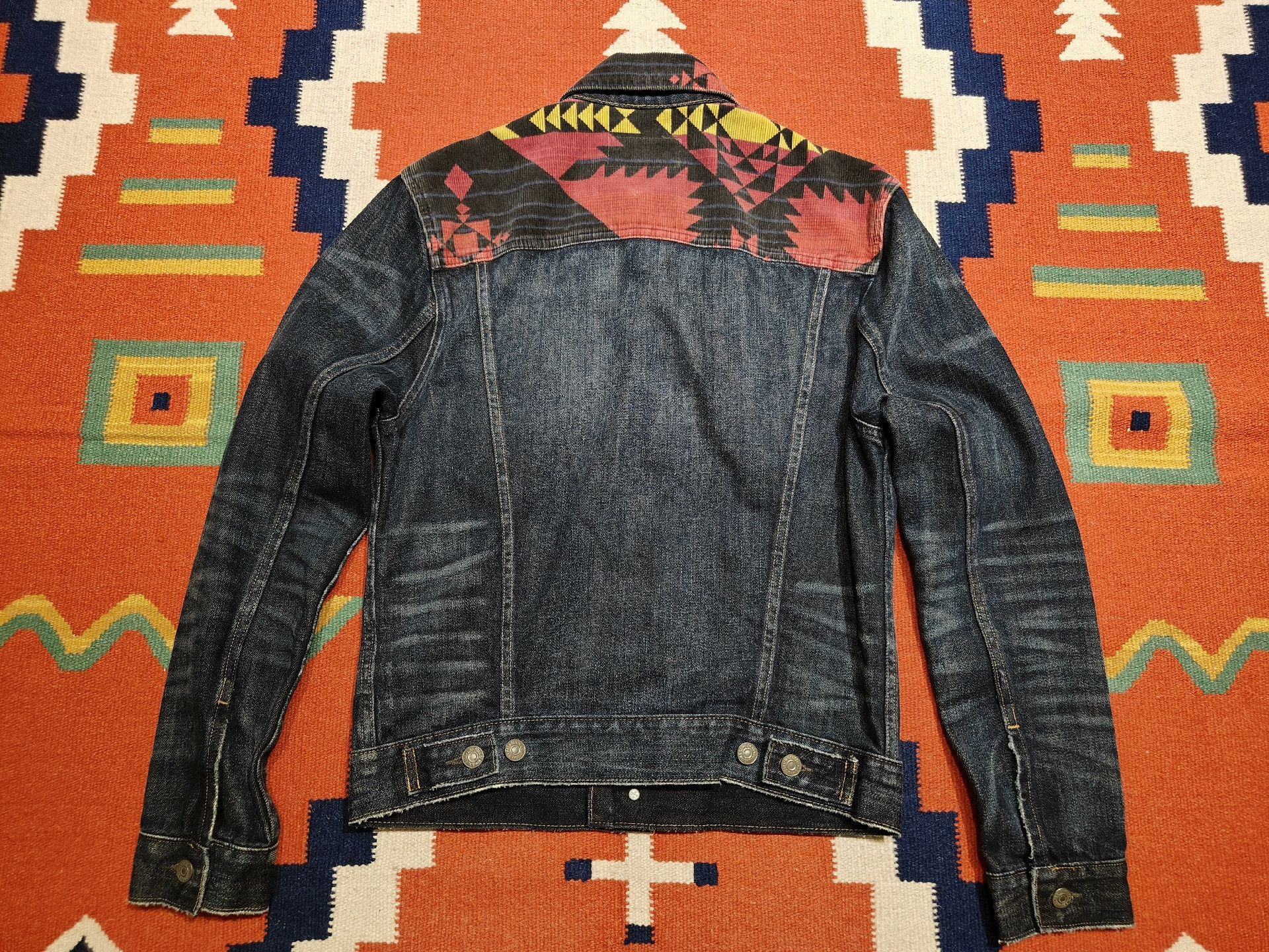 RRL Ralph Lauren Ralph Lauren RRL Southwest Patchwork Denim Jacket Size US M / EU 48-50 / 2 - 3 Thumbnail