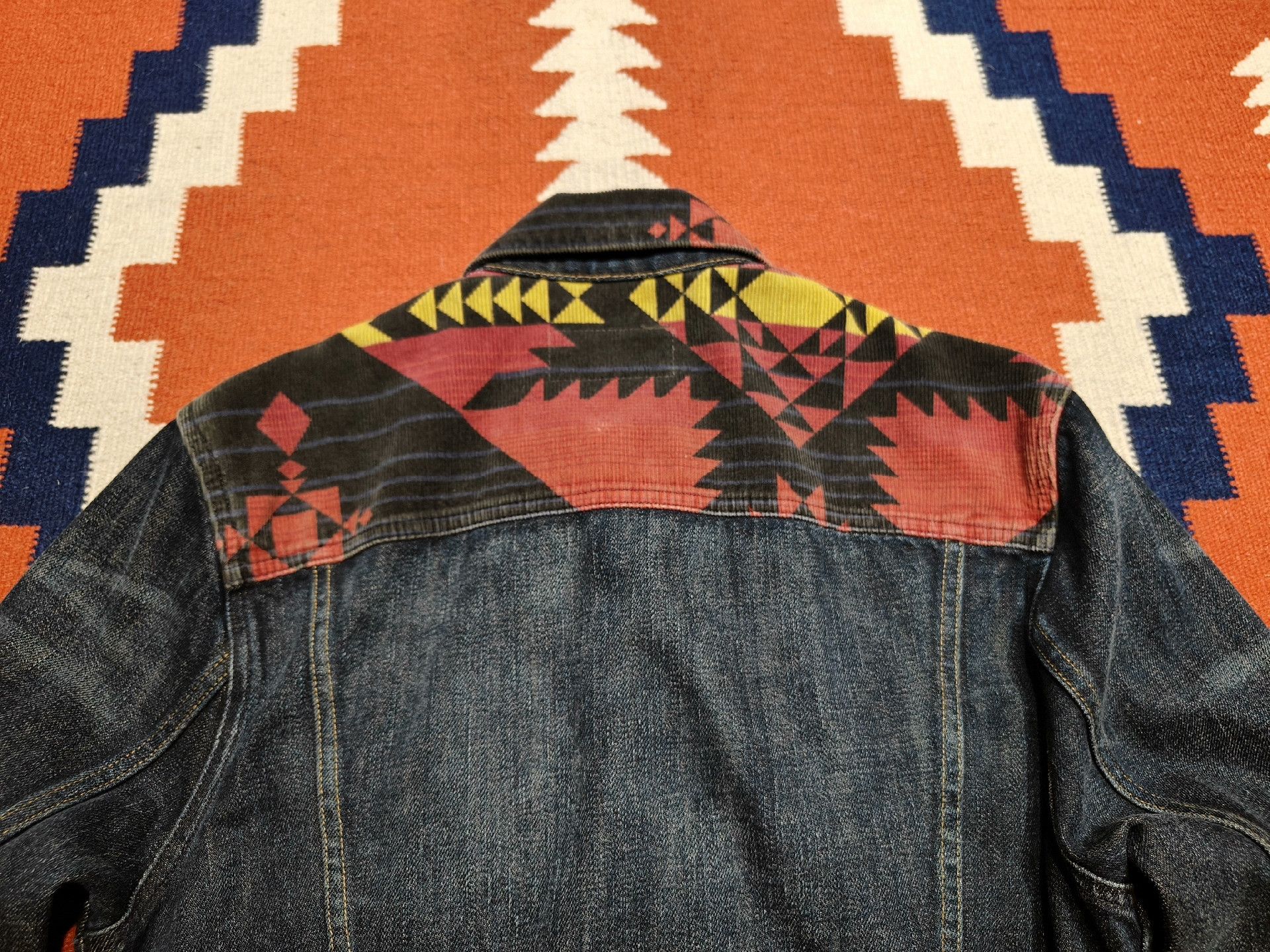 RRL Ralph Lauren Ralph Lauren RRL Southwest Patchwork Denim Jacket Size US M / EU 48-50 / 2 - 4 Thumbnail