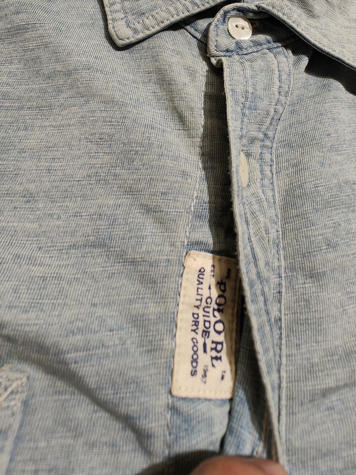RRL Ralph Lauren RRL Ralph Lauren Knit Denim Work Shirt Size US M / EU 48-50 / 2 - 4 Thumbnail