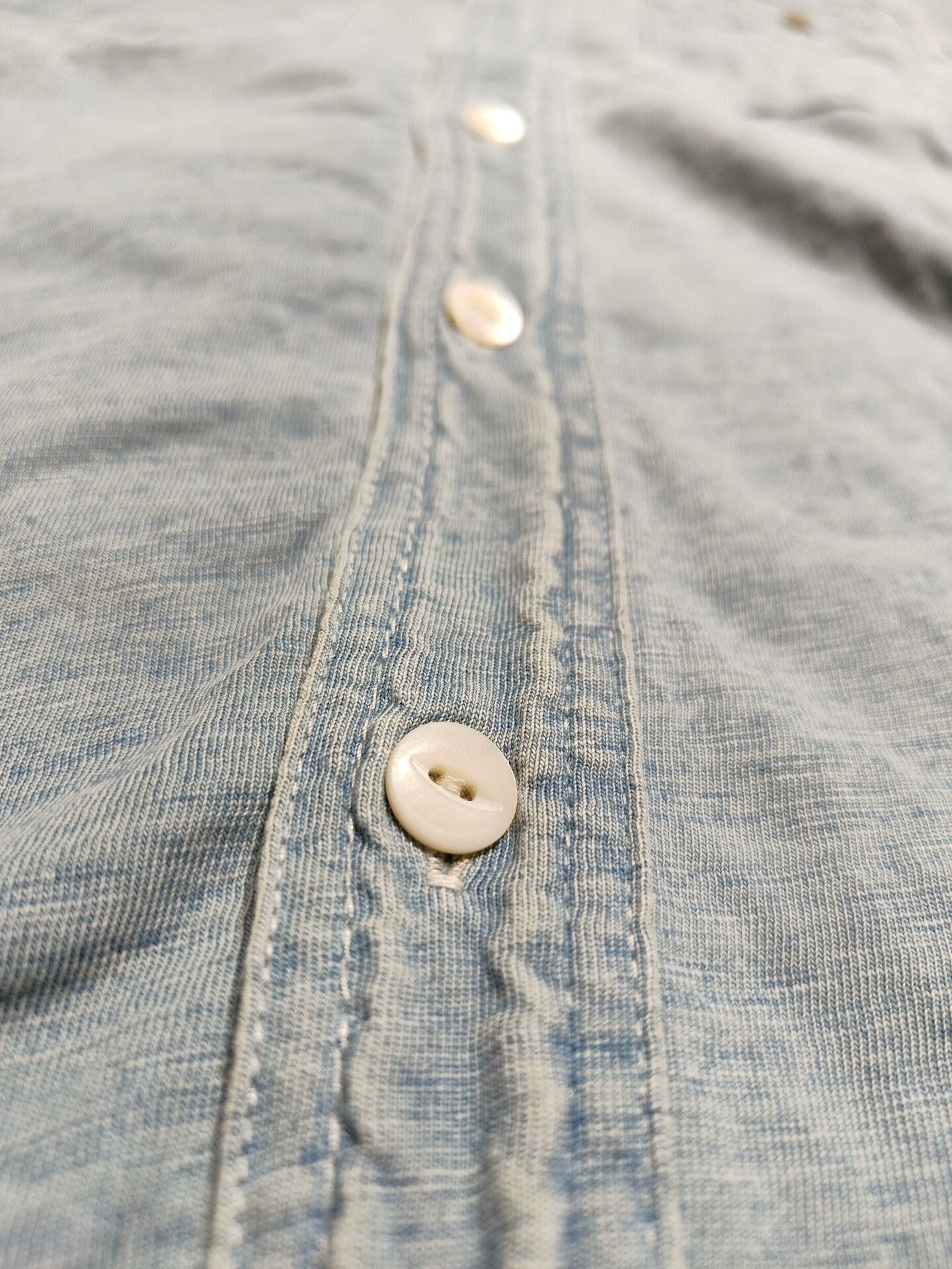 RRL Ralph Lauren RRL Ralph Lauren Knit Denim Work Shirt Size US M / EU 48-50 / 2 - 6 Thumbnail
