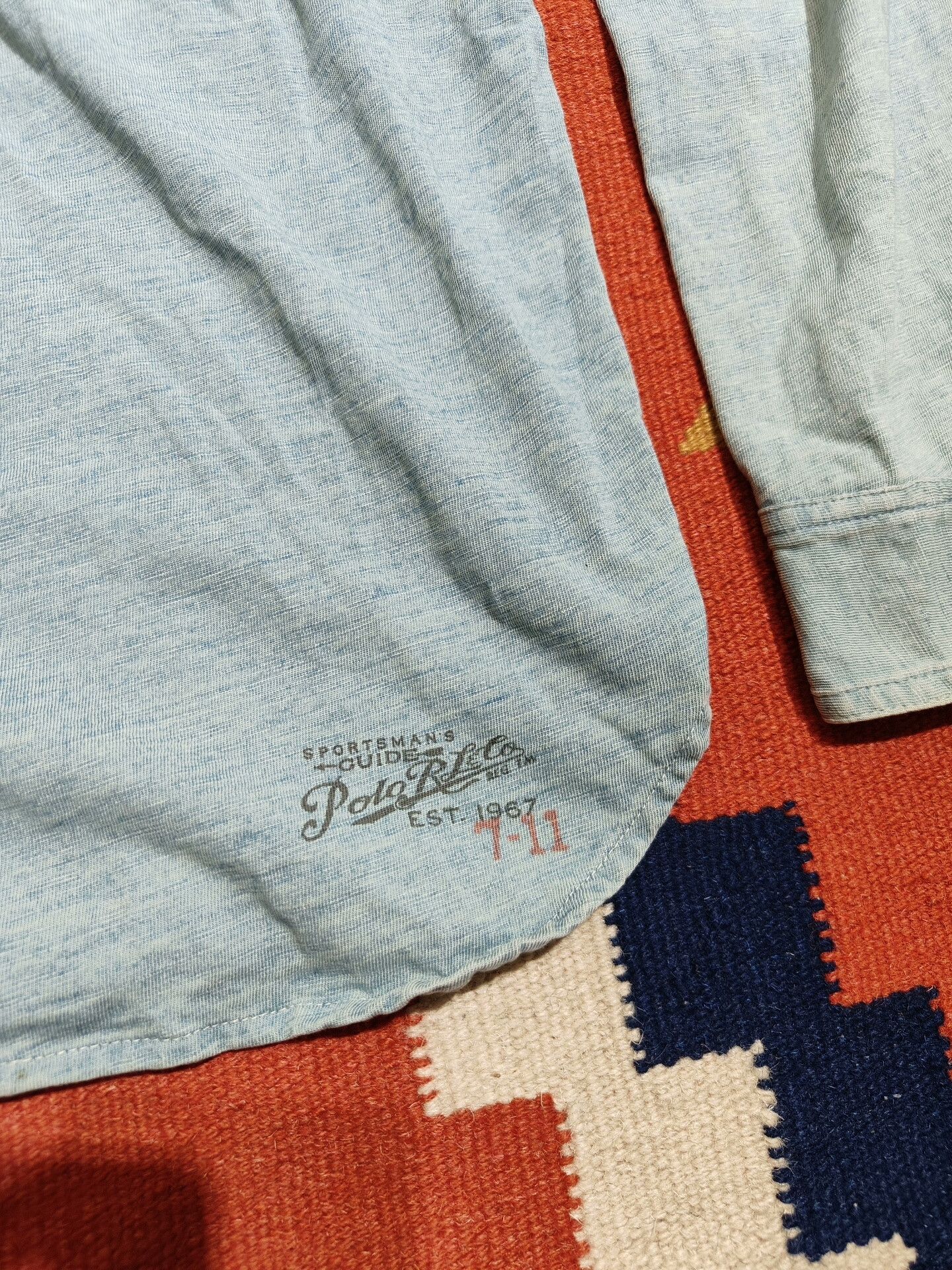 RRL Ralph Lauren RRL Ralph Lauren Knit Denim Work Shirt Size US M / EU 48-50 / 2 - 7 Thumbnail