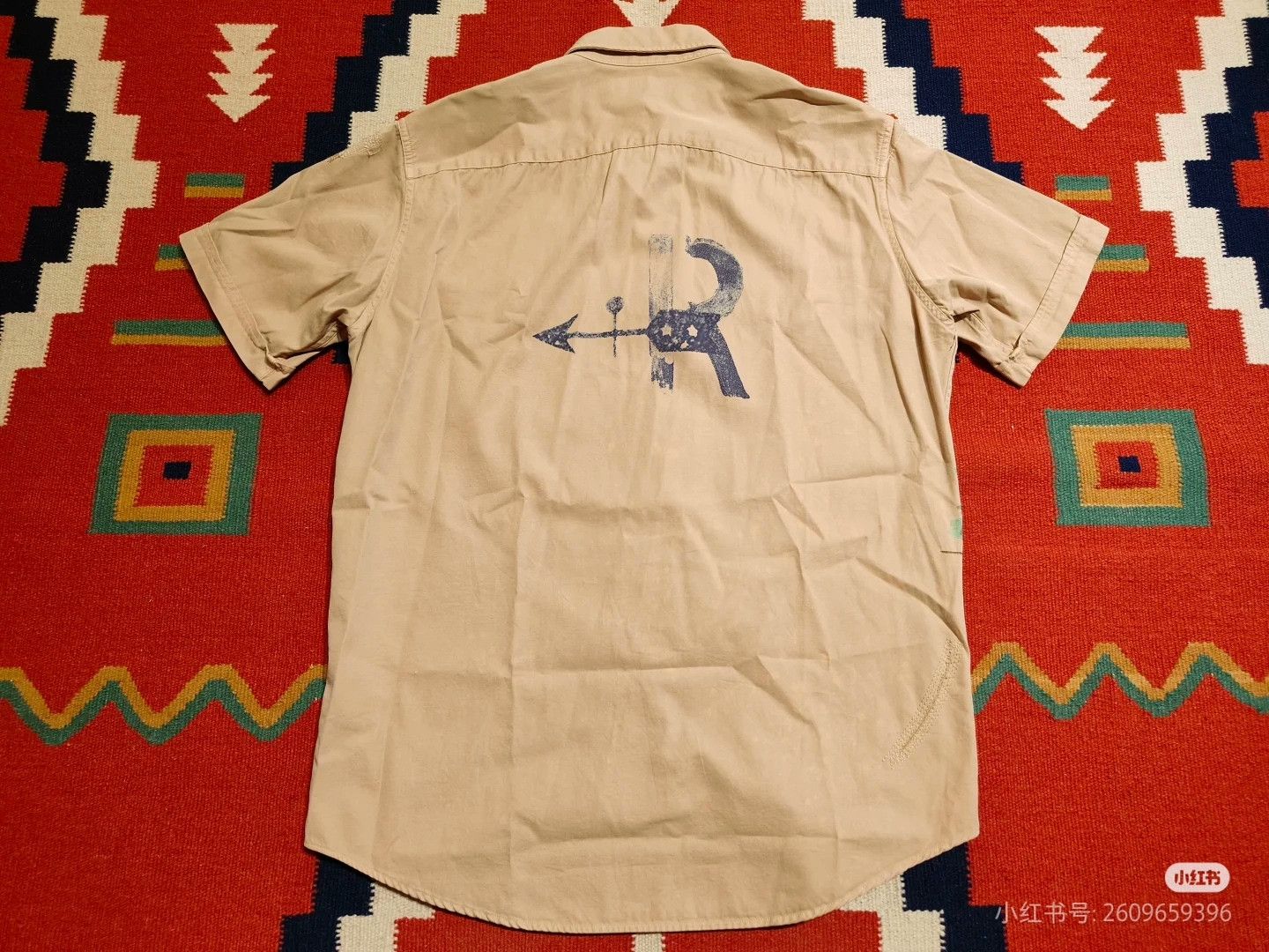 RRL Ralph Lauren RRL Patchwork Fishing Graffiti Short Sleeve Shirt Size US M / EU 48-50 / 2 - 2 Thumbnail