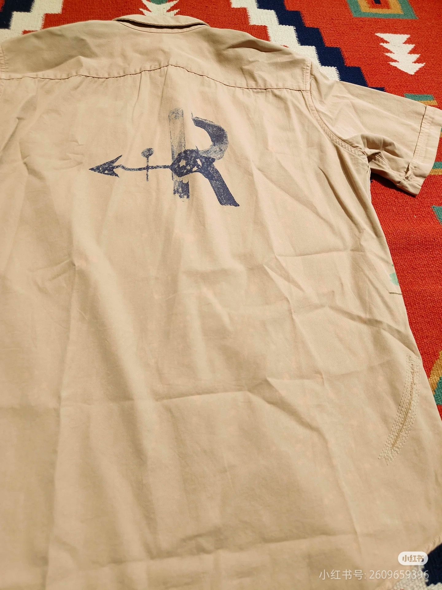 RRL Ralph Lauren RRL Patchwork Fishing Graffiti Short Sleeve Shirt Size US M / EU 48-50 / 2 - 7 Thumbnail