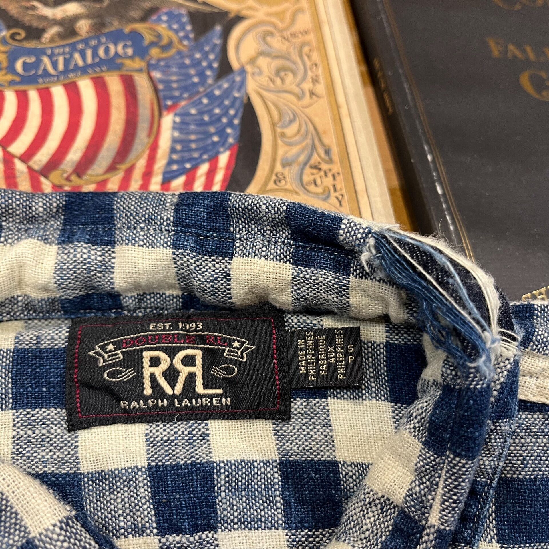 RRL Ralph Lauren RRL Linen Distressed Patch Plaid Shirt Size US M / EU 48-50 / 2 - 7 Thumbnail