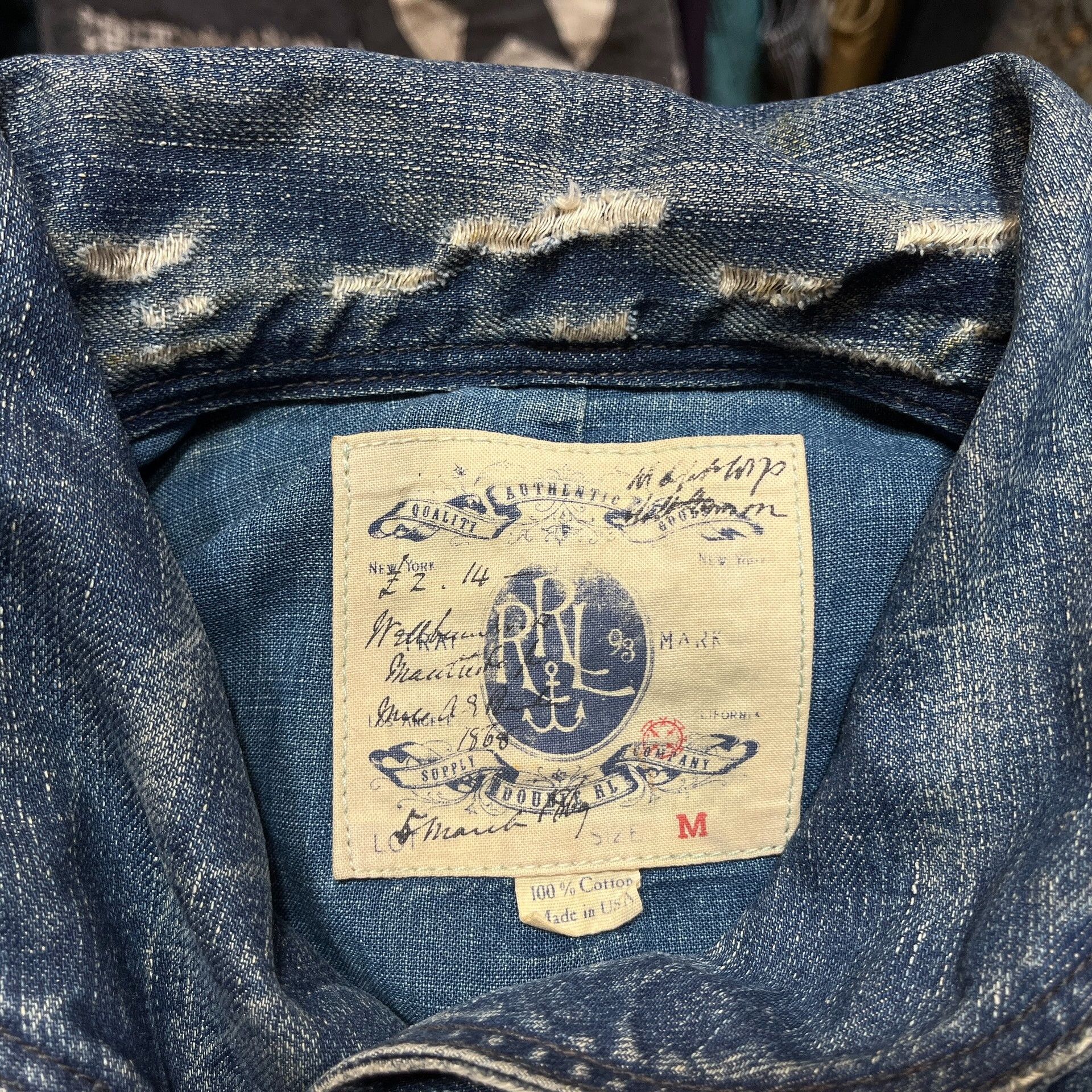 RRL Ralph Lauren RRL Vintage Navy Double-Breasted Jacket Size US M / EU 48-50 / 2 - 3 Thumbnail