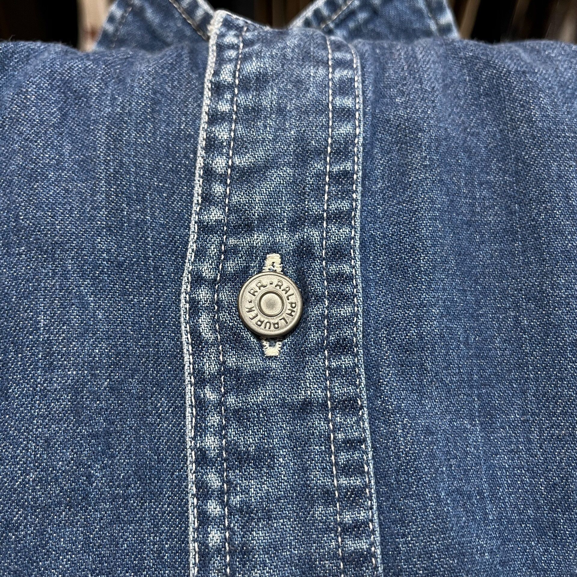 RRL Ralph Lauren RRL Vintage Denim Shirt Size US L / EU 52-54 / 3 - 7 Thumbnail