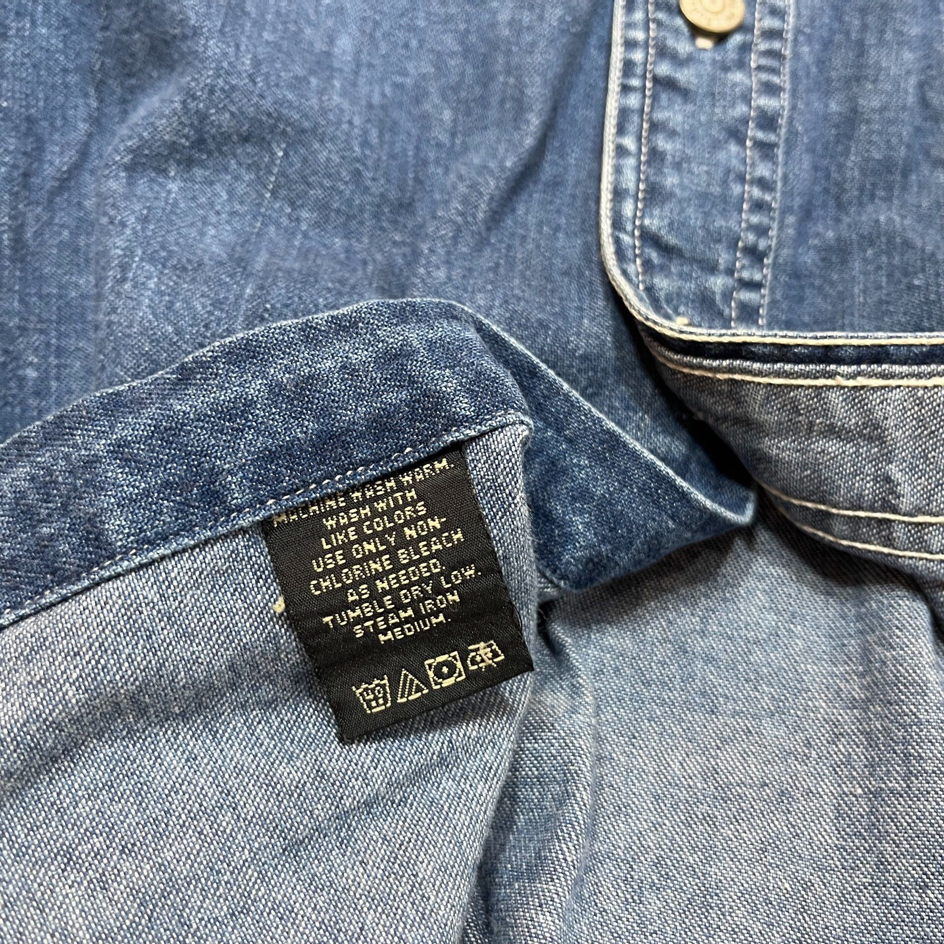 RRL Ralph Lauren RRL Vintage Denim Shirt Size US L / EU 52-54 / 3 - 5 Thumbnail
