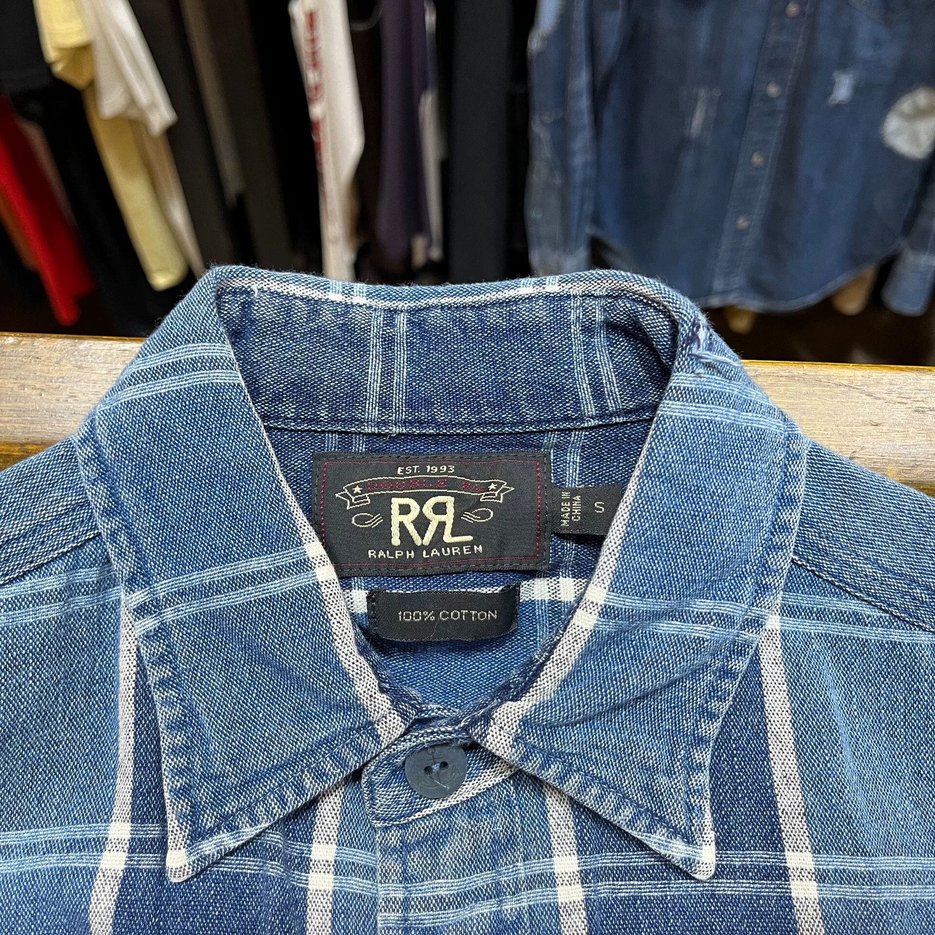 RRL Ralph Lauren RRL Vintage Washed Work Shirt Size US S / EU 44-46 / 1 - 3 Thumbnail