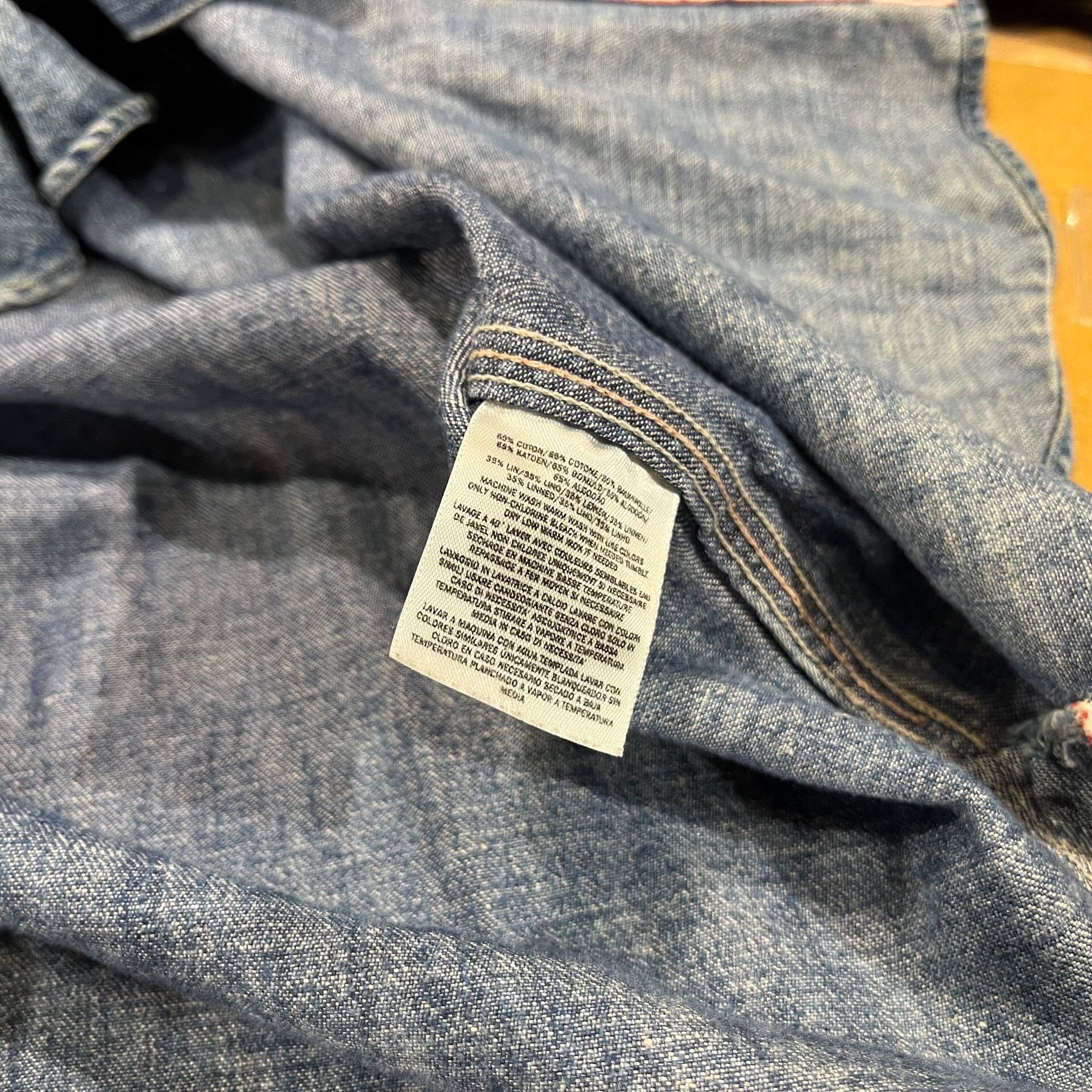 RRL Ralph Lauren RRL Vintage Washed Distressed Work Shirt Size US M / EU 48-50 / 2 - 5 Thumbnail