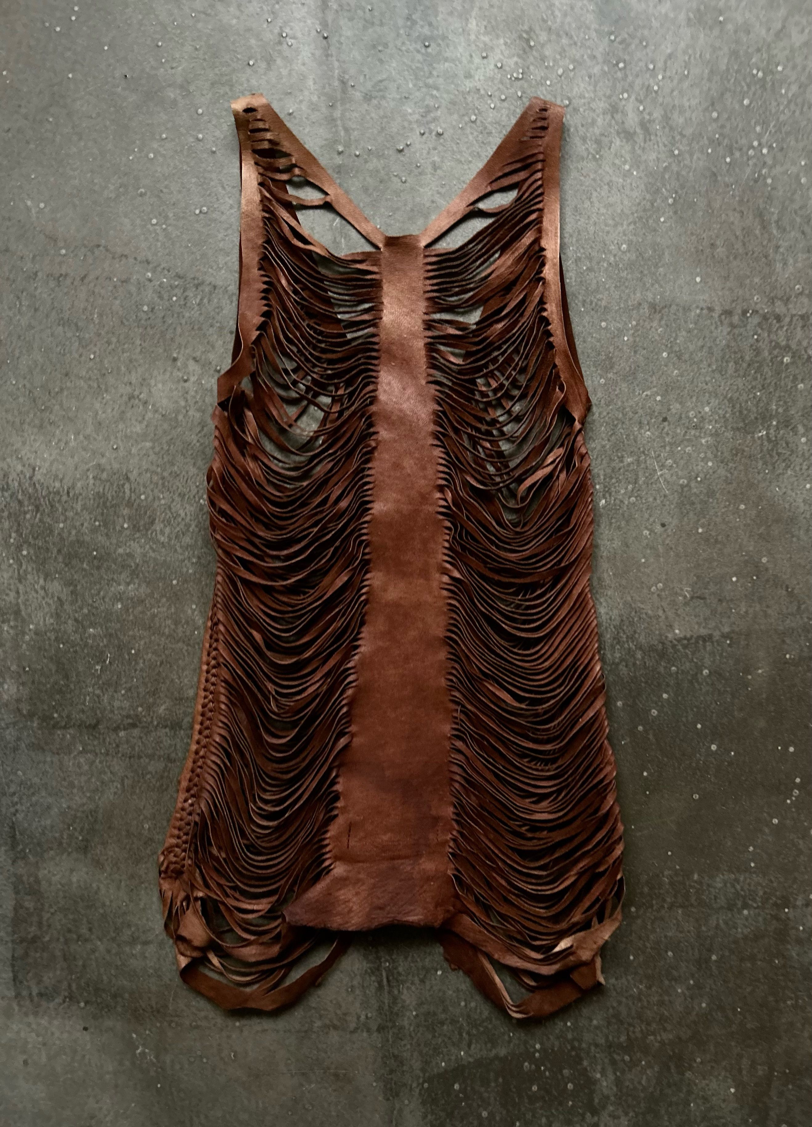 Share Spirit Homme SHARE SPIRIT Amber Hollow-Out Goat Leather Vest Size US S / EU 44-46 / 1 - 8 Thumbnail