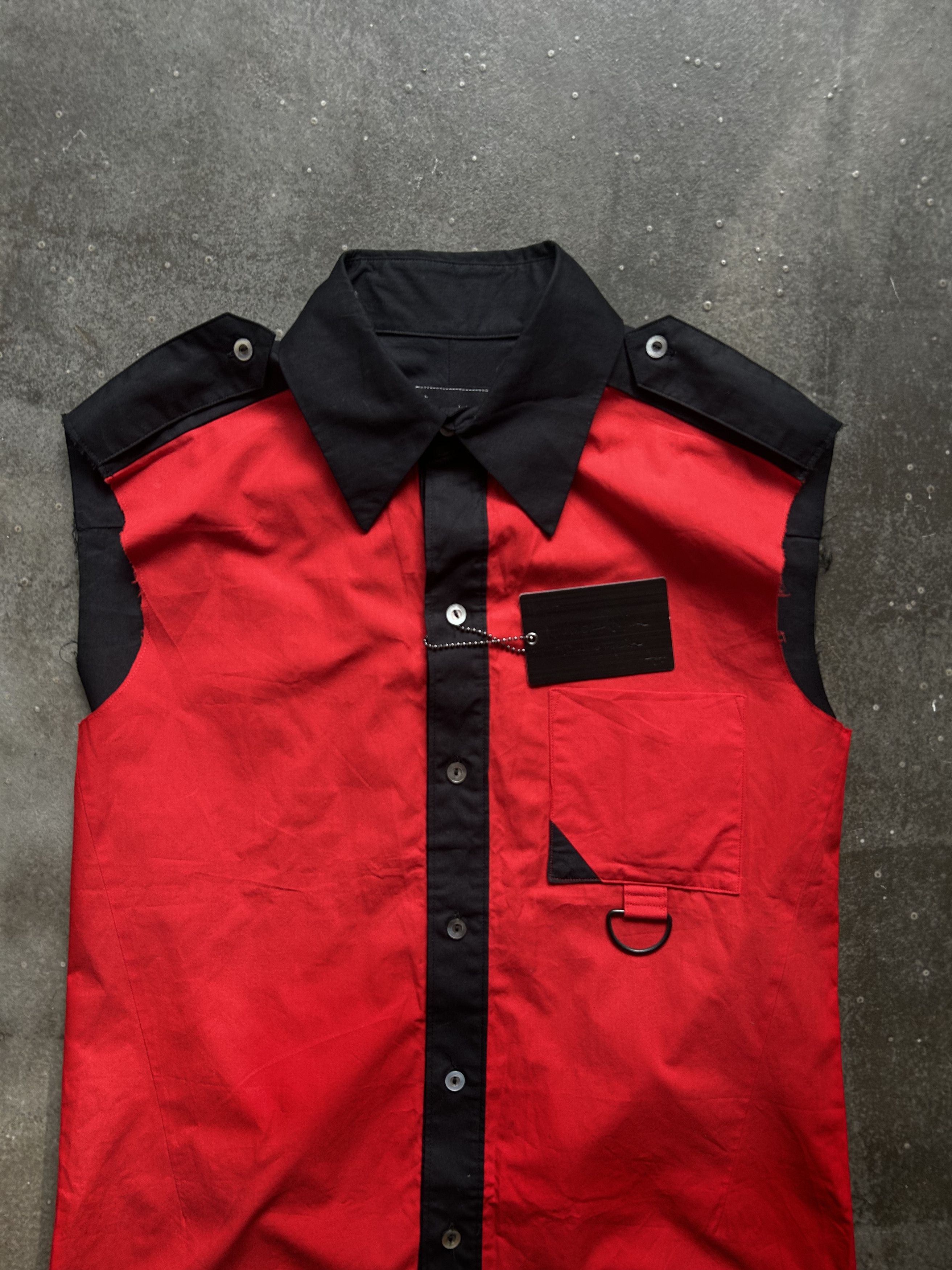 Number (N)ine Number (N)ine 04 Dream Red Black Vest Shirt Size US M / EU 48-50 / 2 - 4 Thumbnail