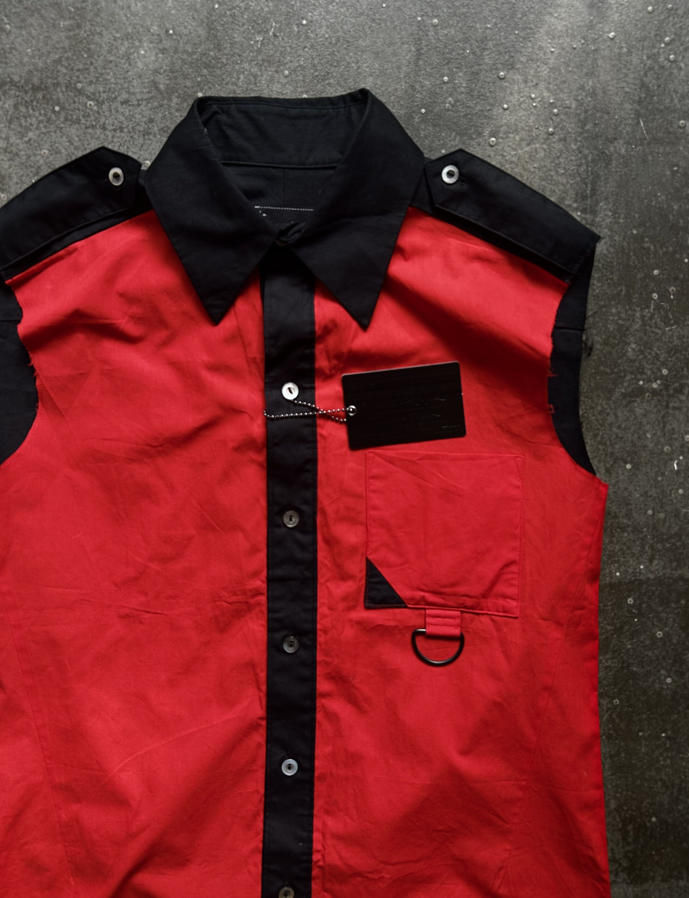 Number (N)ine Number (N)ine 04 Dream Red Black Vest Shirt Size US M / EU 48-50 / 2 - 3 Thumbnail