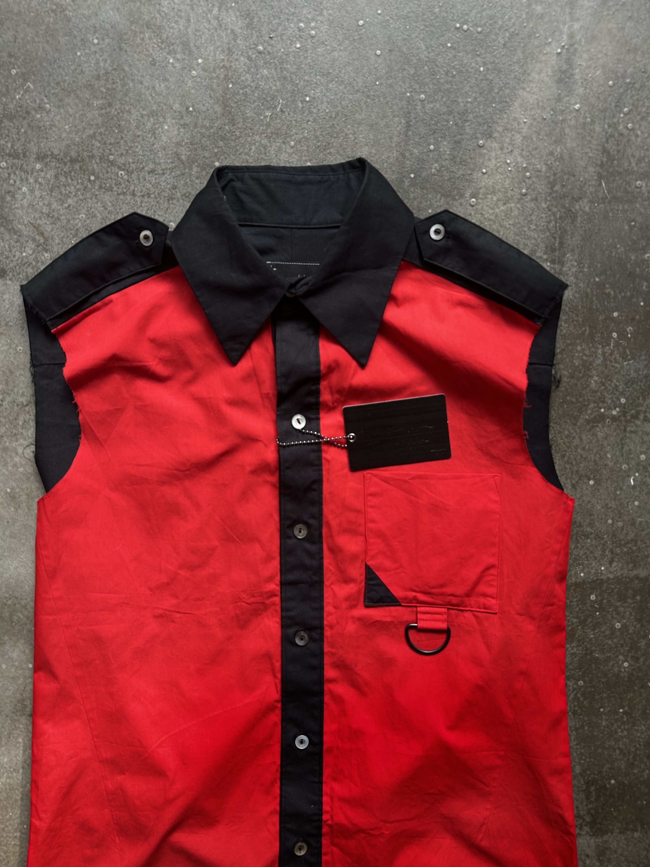 Number (N)ine Number (N)ine 04 Dream Red Black Vest Shirt Size US M / EU 48-50 / 2 - 5 Thumbnail