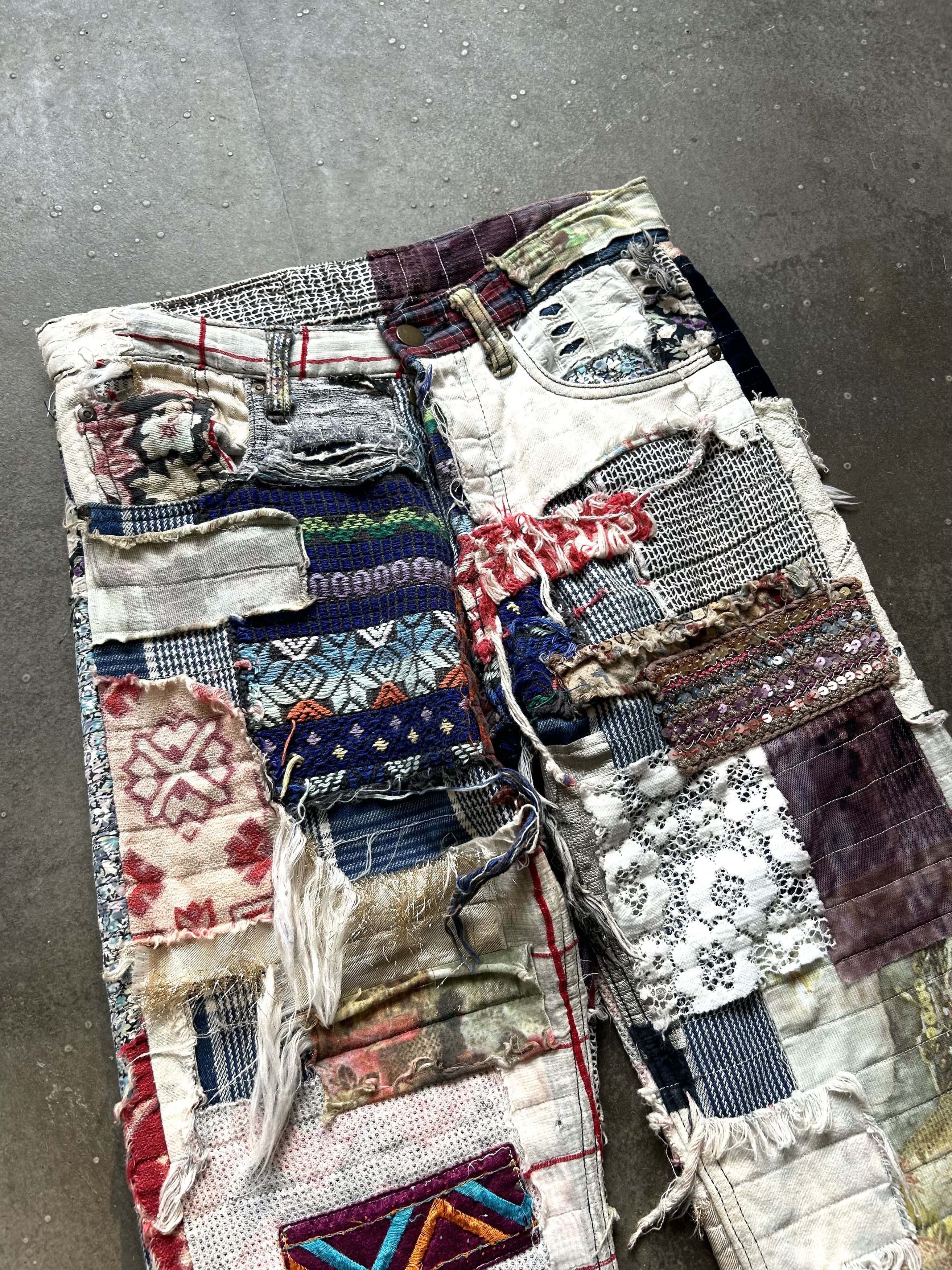 Nozomi Ishiguro Nozomi Ishiguro 2011AW Patchwork Trousers Size US 29 - 4 Thumbnail