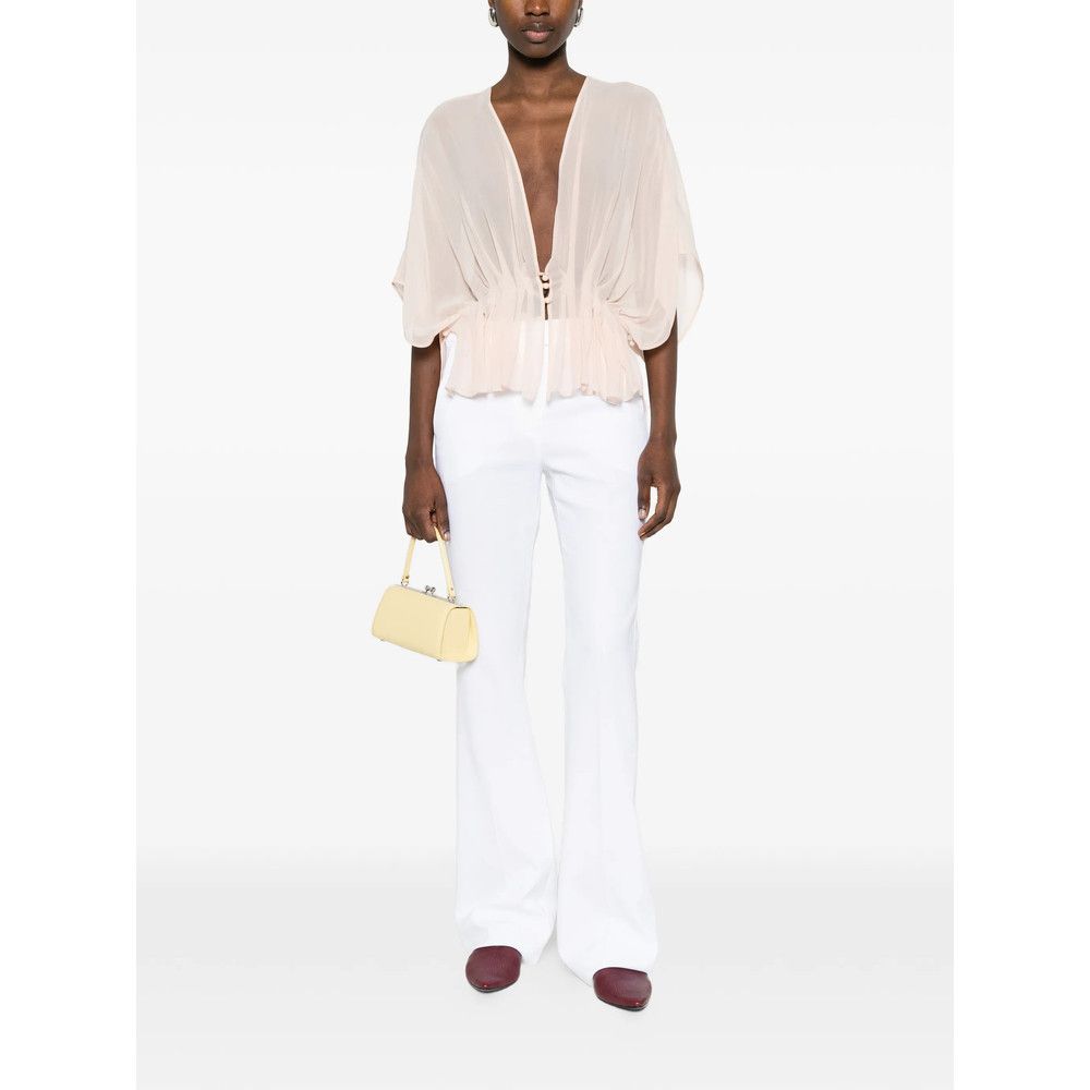 Max Mara Max Mara WHITE Trousers - Flared Trousers Size 30" / US 8 / IT 44 - 5 Thumbnail