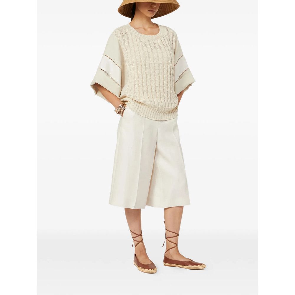 Max Mara Max Mara NEUTRALS Trousers - Cropped Trousers Size 27" / US 4 / IT 40 - 2 Thumbnail