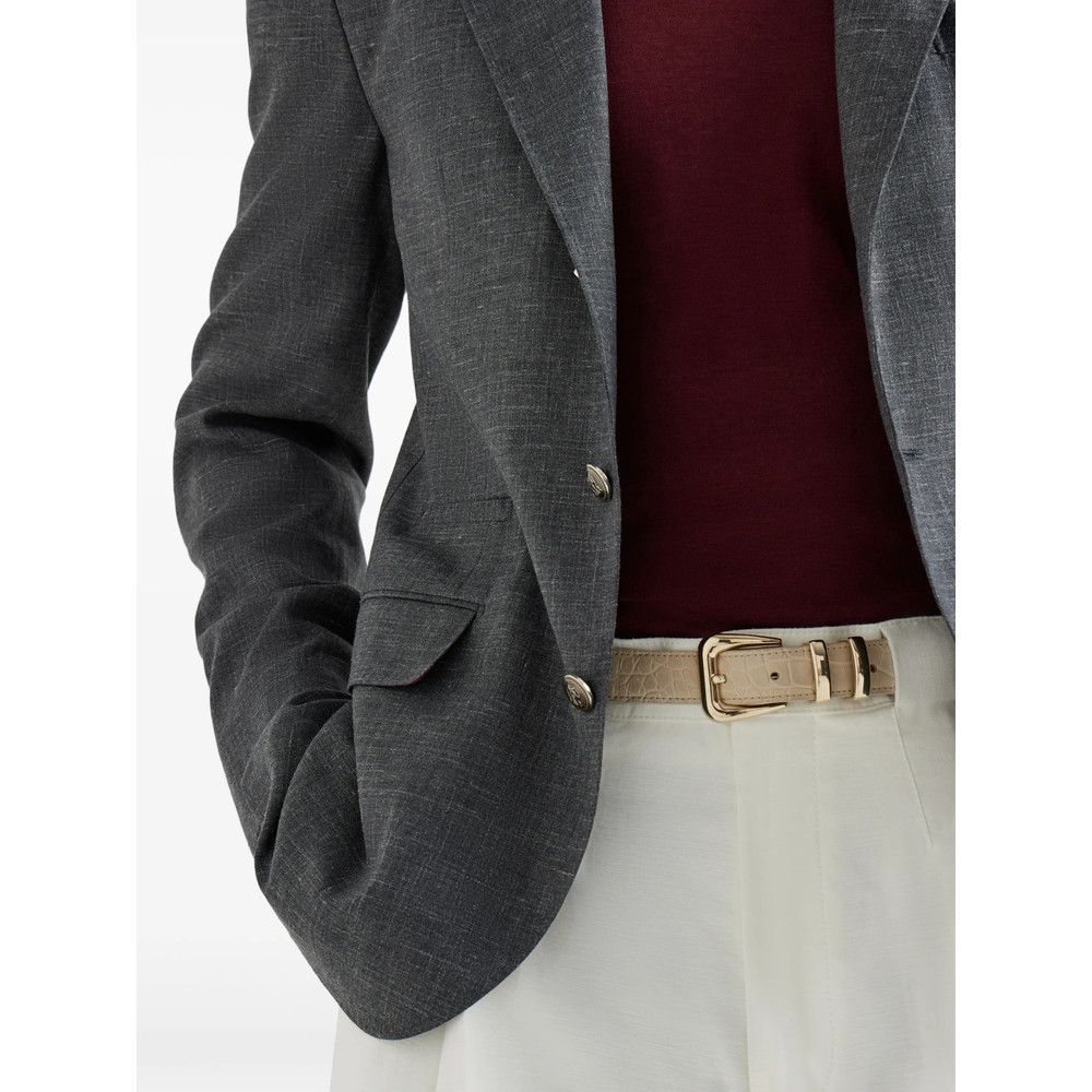 Brunello Cucinelli Brunello Cucinelli GREY Jackets - Blazers Size US L / EU 52-54 / 3 - 3 Thumbnail