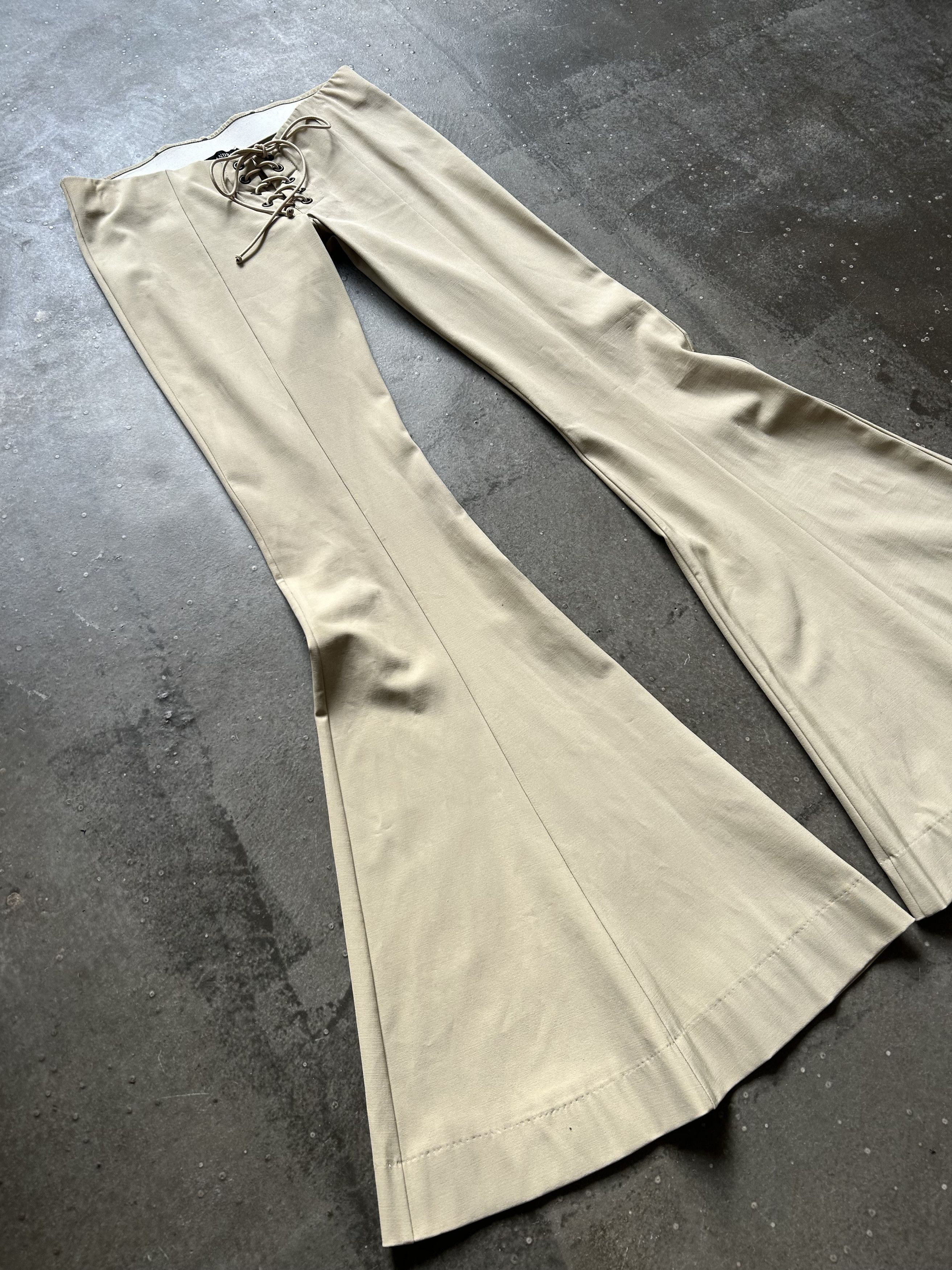 Vintage LGB 00s Drawstring Flared Pants Size US 31 - 5 Thumbnail