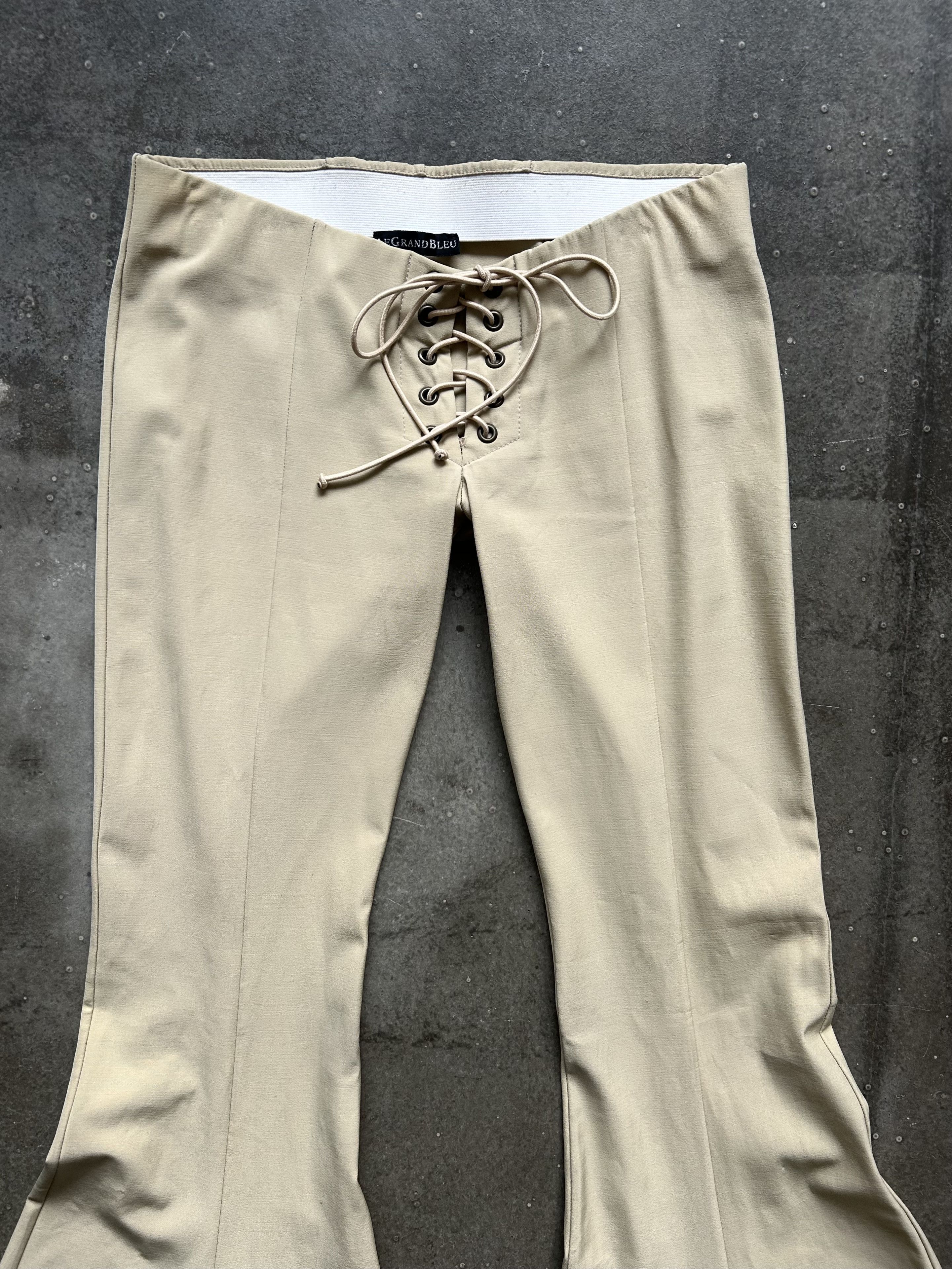 Vintage LGB 00s Drawstring Flared Pants Size US 31 - 3 Thumbnail