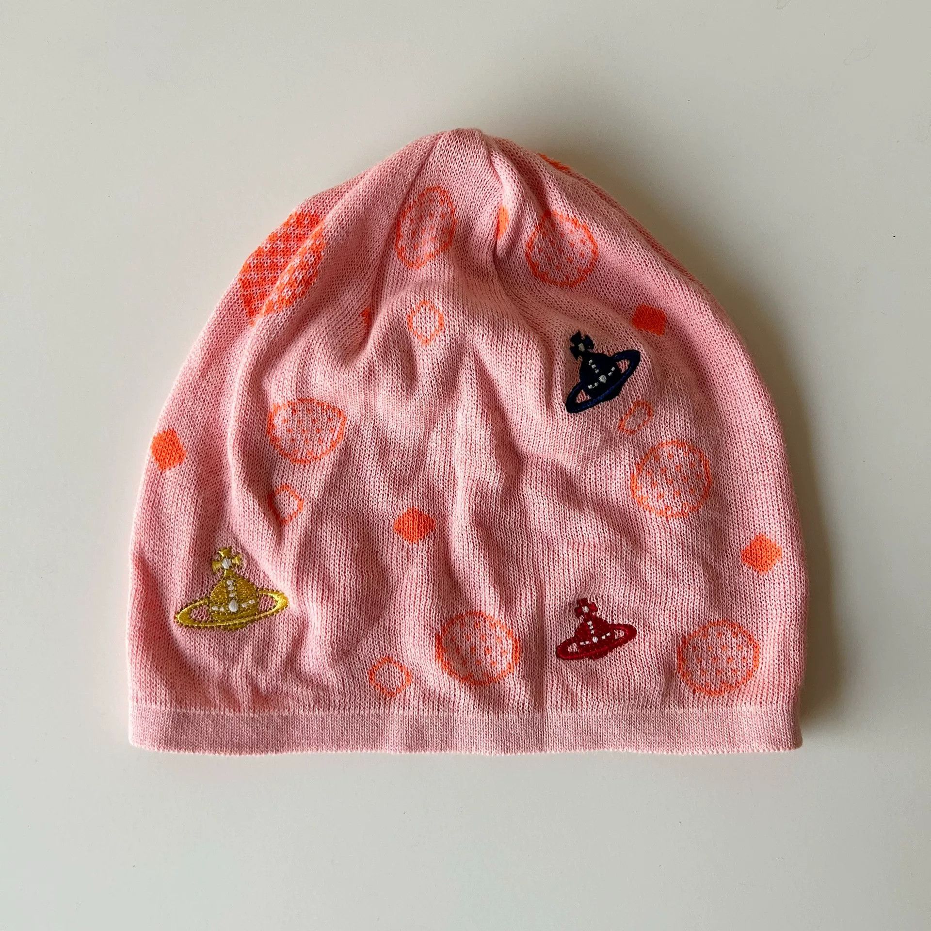 Vivienne Westwood Vivienne Westwood Pink Saturn Vintage Knit Hat Size ONE SIZE - 2 Thumbnail