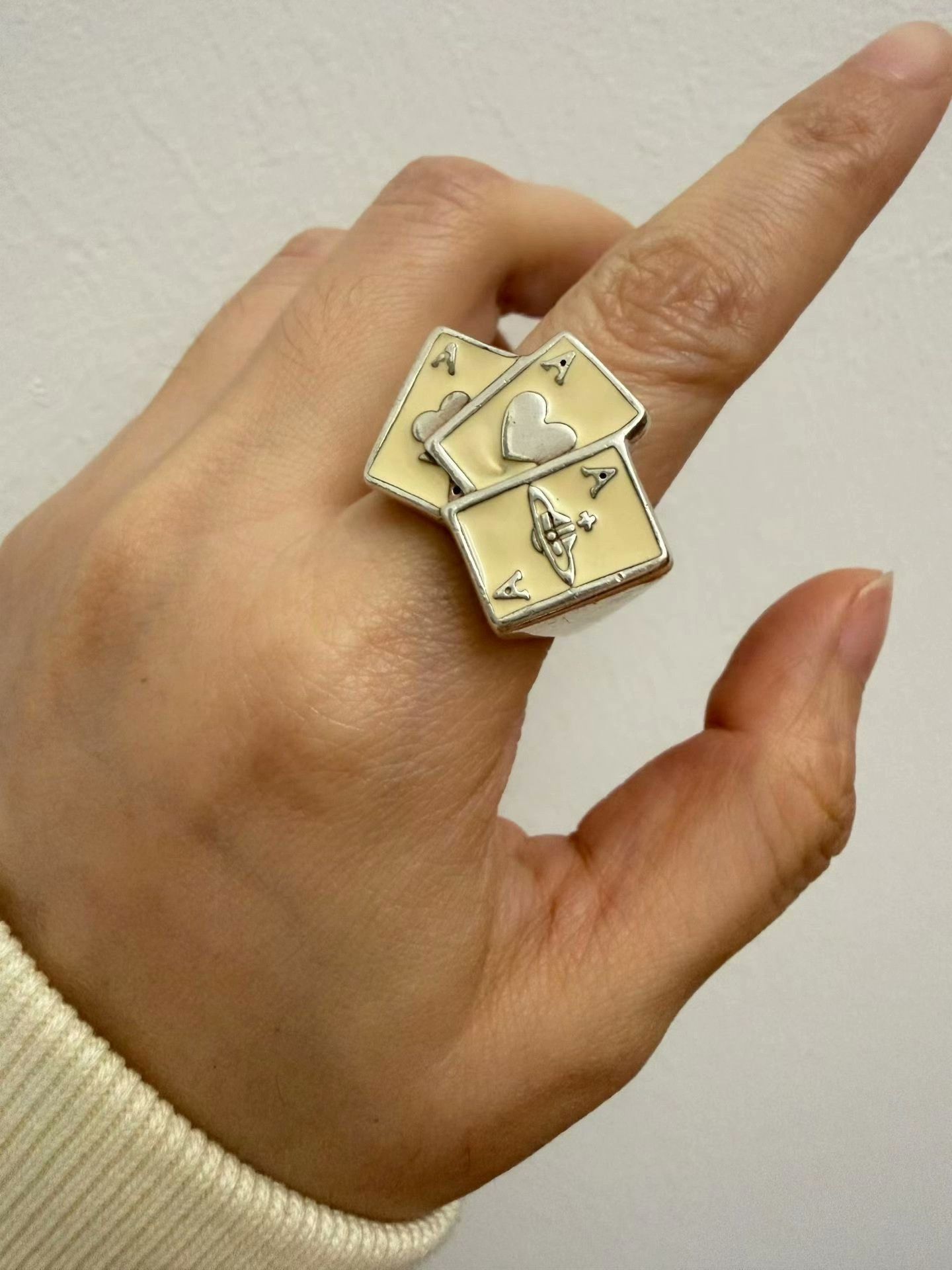 Vivienne Westwood Vivienne Westwood 925 Silver Poker Ring Size ONE SIZE - 2 Thumbnail
